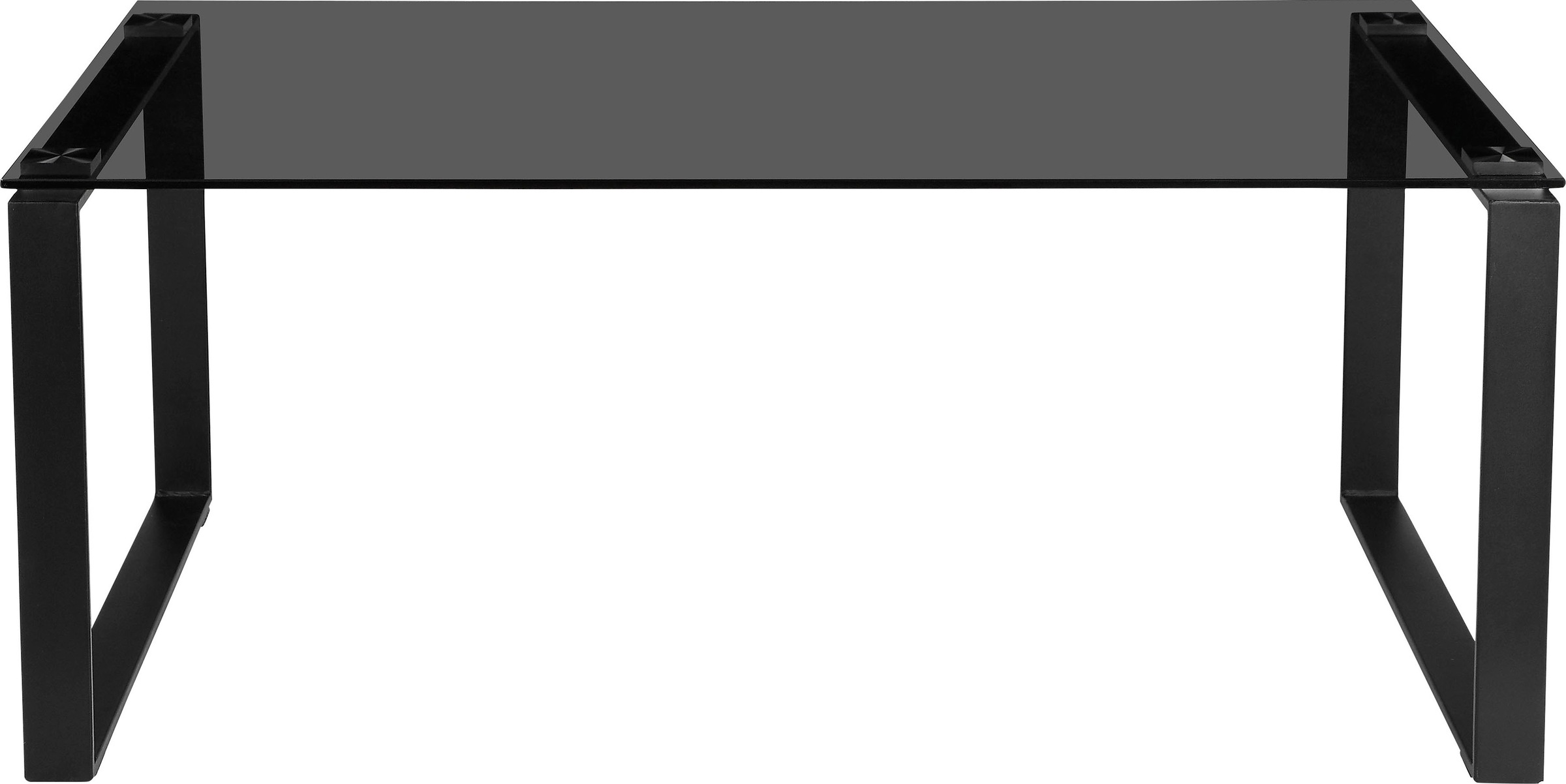 Image of Places of Style Couchtisch »Simsbury«, Tischplatte aus gehärtetem Glas 0,8 cm, schwarzes Gestell aus Metall, in verschiedenen Grössen enthältlich, Höhe 45 cm bei Ackermann Versand Schweiz