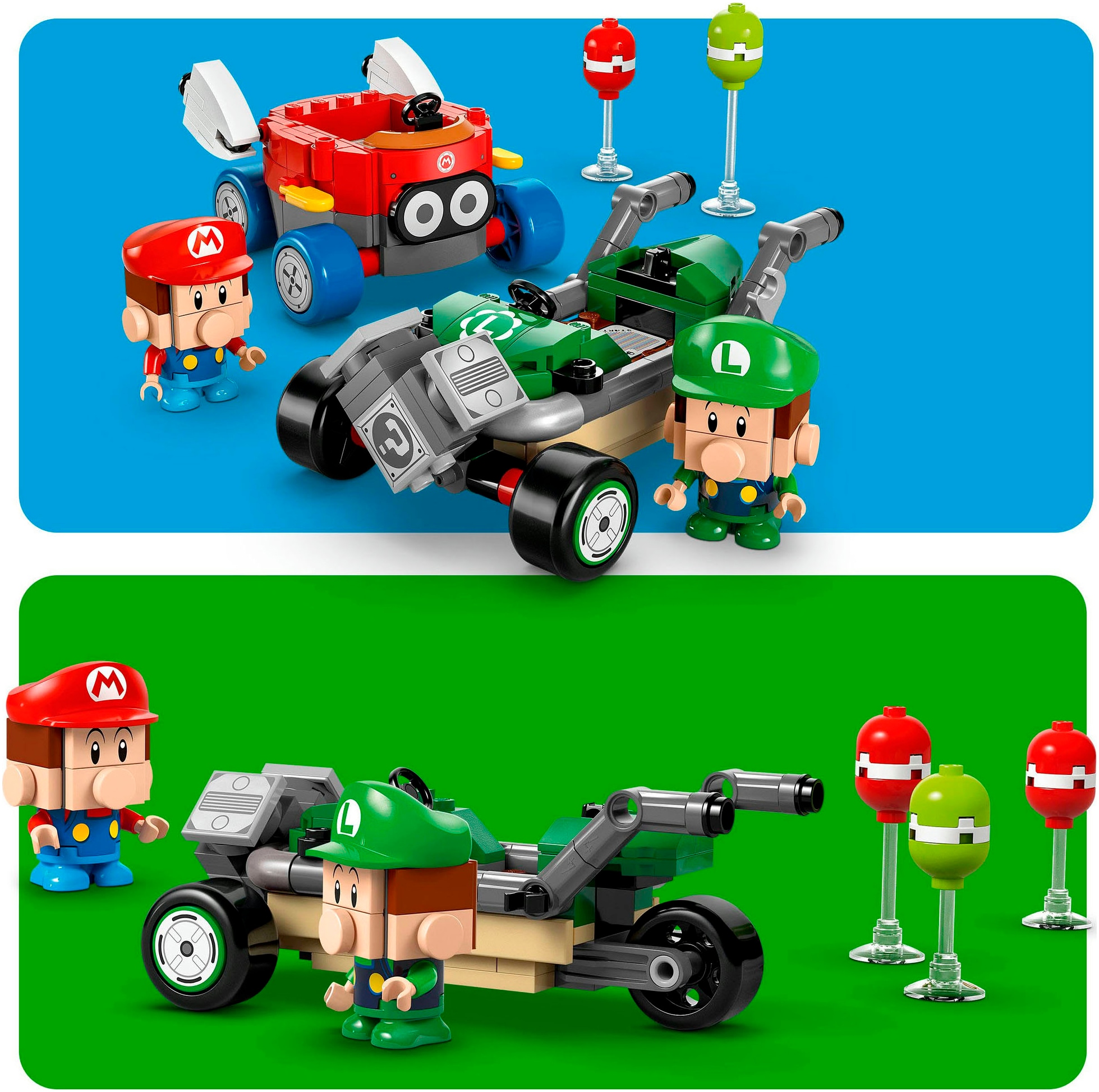 LEGO® Pions de construction »Mario Kart™ – Baby Mario vs. Baby Luigi (72034), LEGO Super Mario« Made in Europe