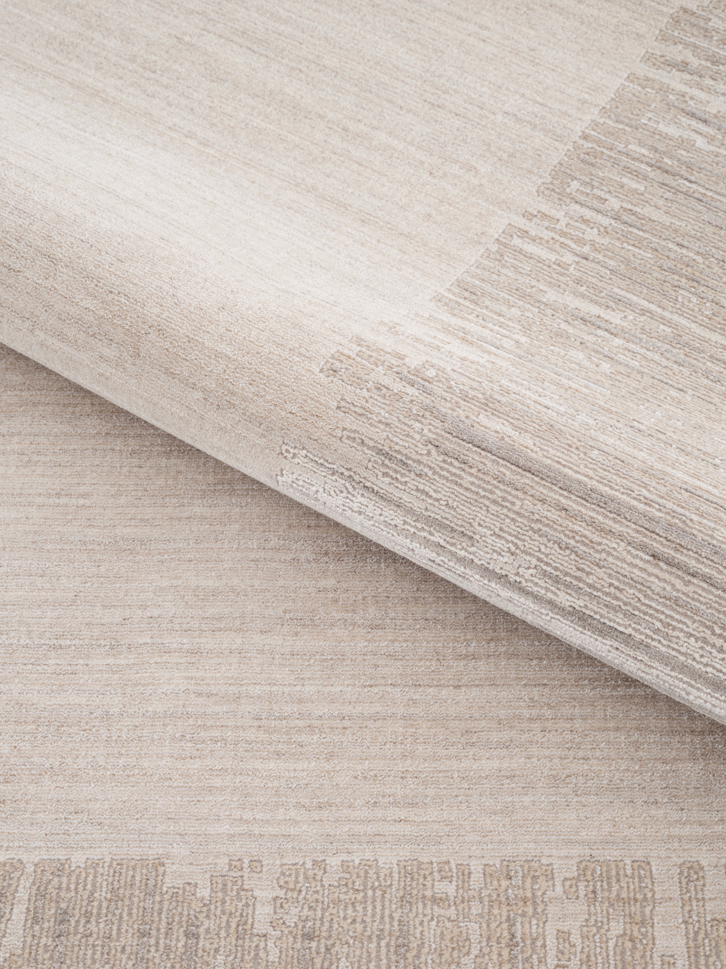 Calvin Klein home Teppich »Passages, mit Fransen, Designerteppich« rechteckig 5 mm Höhe Rahmen, meliert, Wohnzimmer, Schlafzimmer, Esszimmer