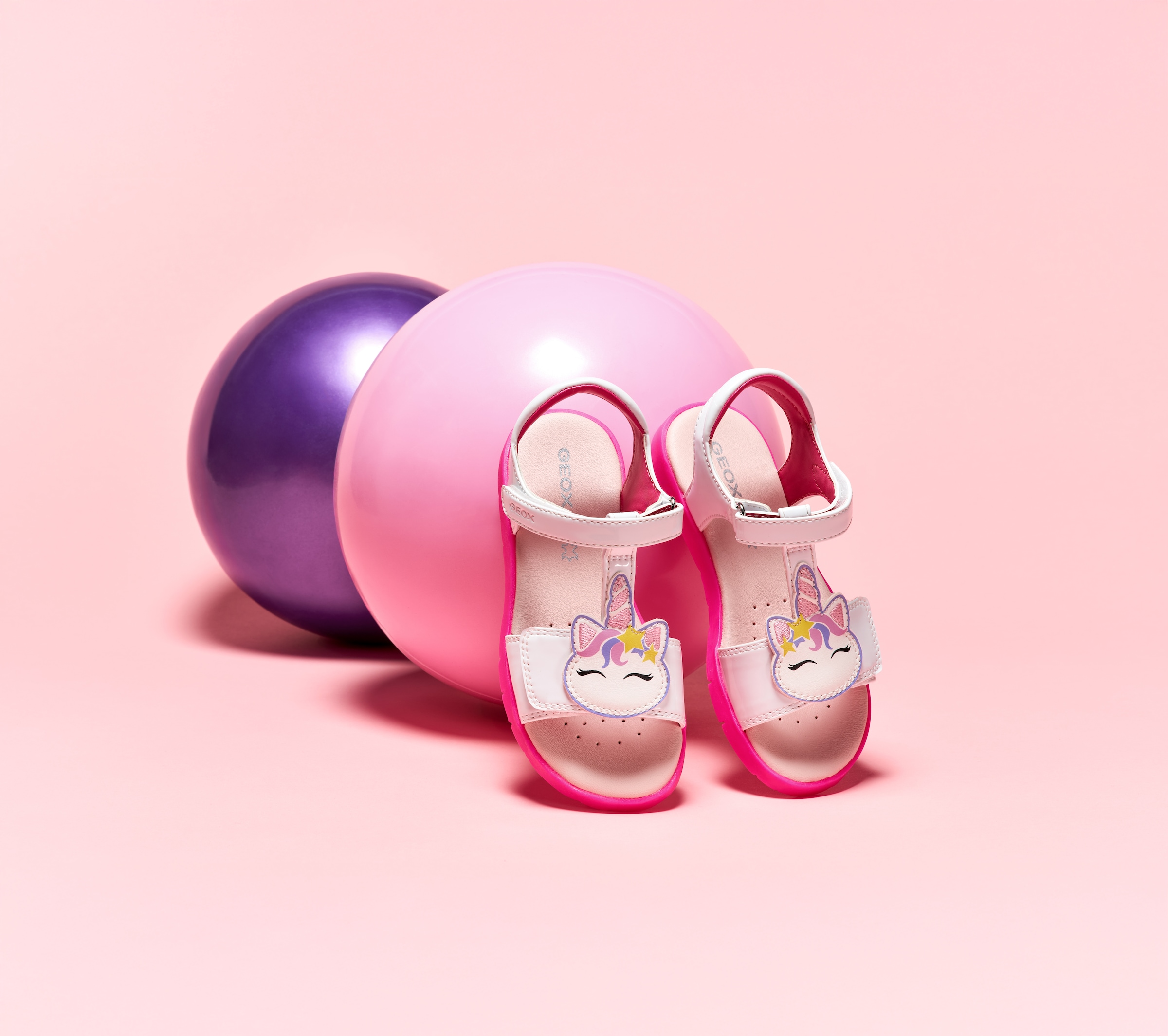 Geox Sandale »J SANDAL JOYFOOT GIR«  Sommerschuh, Klettschuh, Grössenschablone zum Download