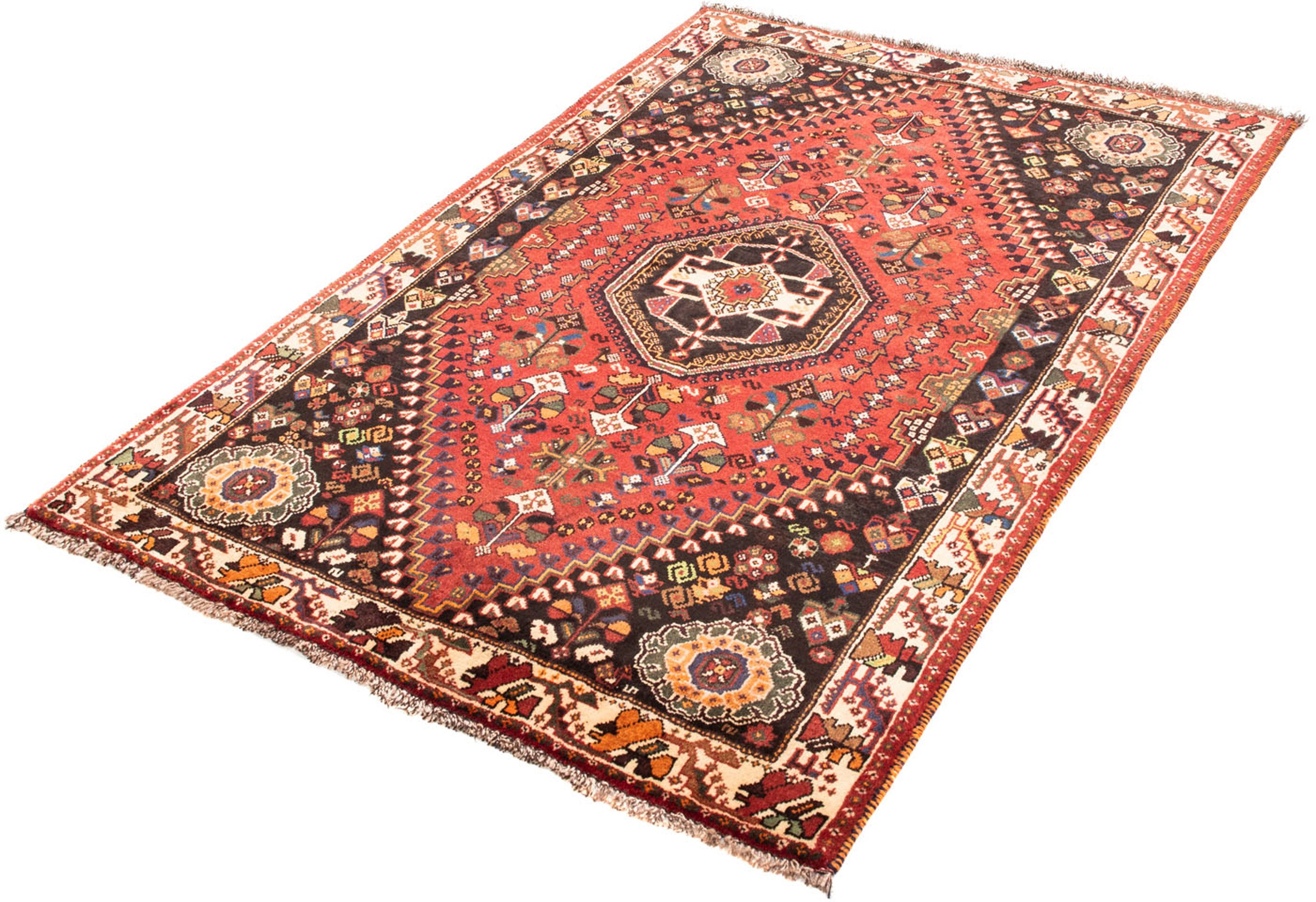 Image of morgenland Orientteppich »Perser - Nomadic - 166 x 110 cm - dunkelrot«, rechteckig, 10 mm Höhe, Wohnzimmer, Handgeknüpft, Einzelstück mit Zertifikat bei Ackermann Versand Schweiz