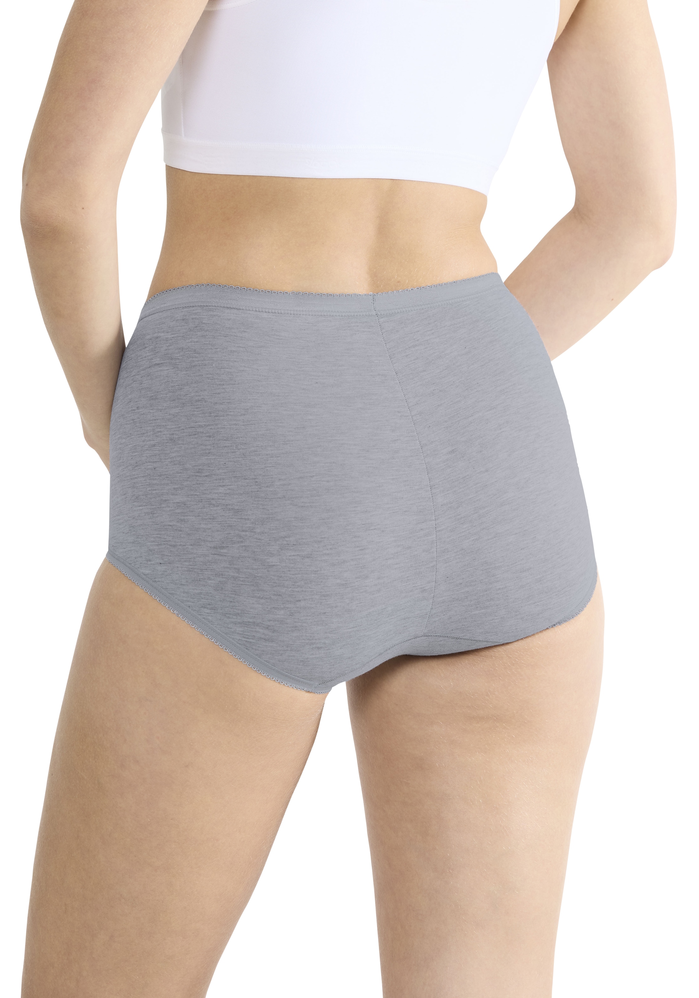 sloggi Maxislip »Basic+«, (4er Pack), Baumwollmischung, weiche Nähte, hohe Taille, elastisch