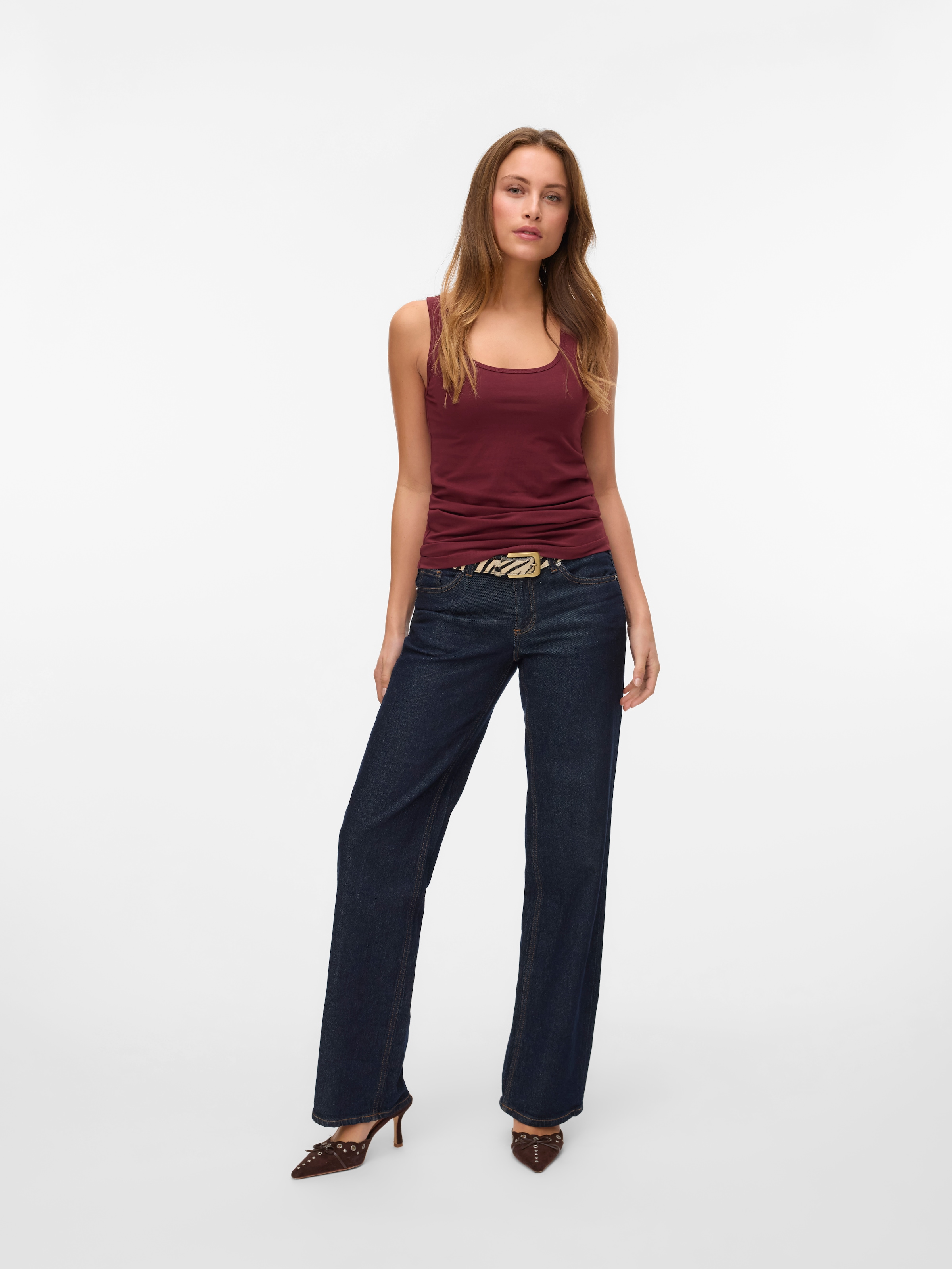 Vero Moda Tanktop »VMLULU LONG TANK TOP  JRS GA NOOS« Baumwollmischung, regular fit