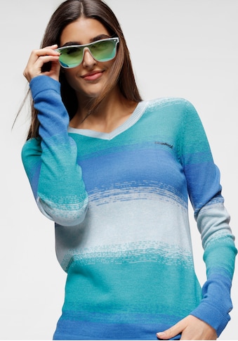 KangaROOS V-Ausschnitt-Pullover, in modischem Melange Strick kaufen