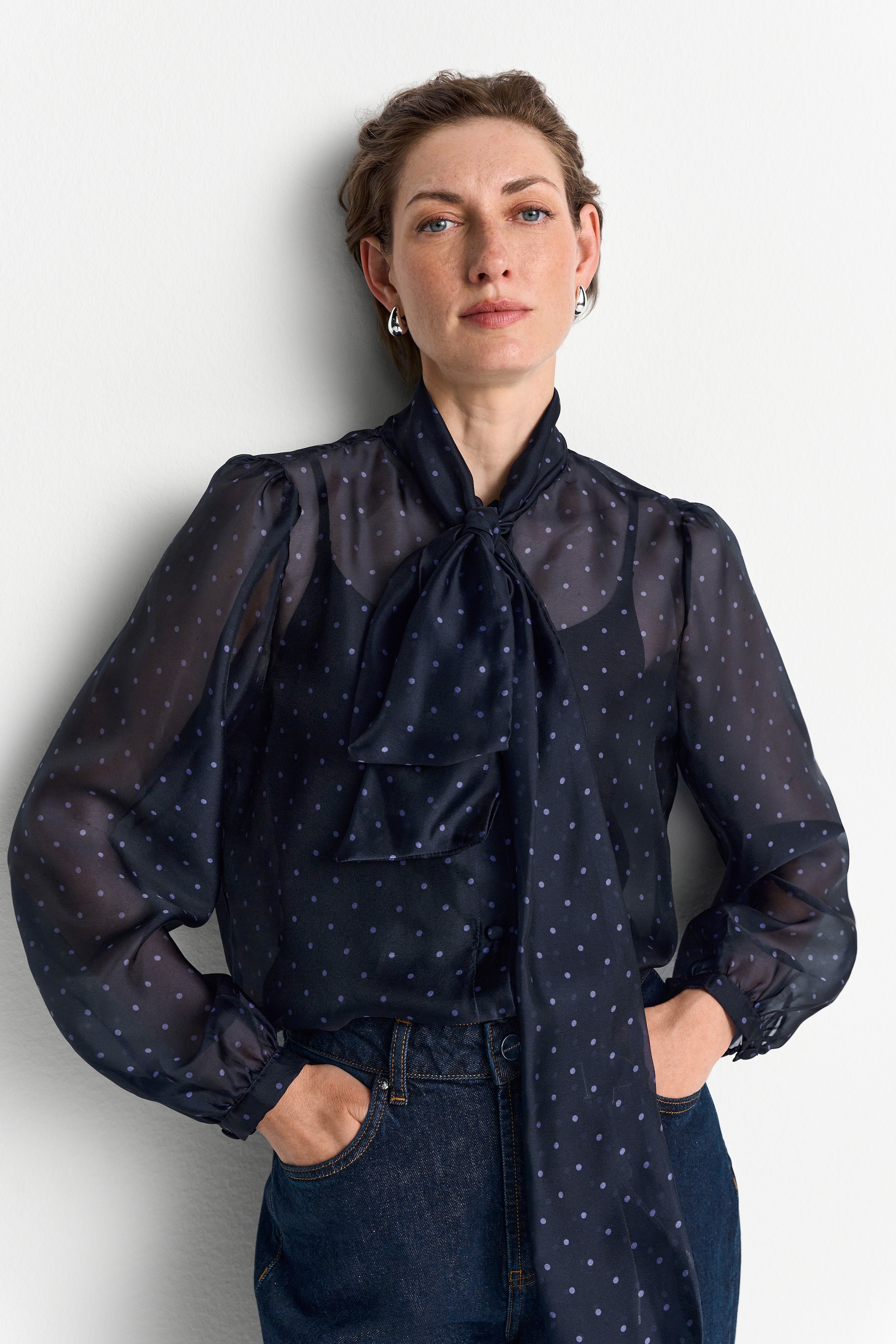 Image of RICHROYAL Schluppenbluse Regular fit mit Schleife