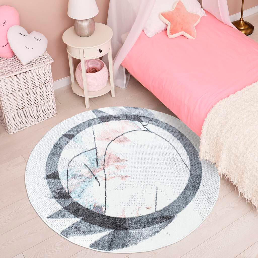 Carpet City Teppich »YOUNG953«, rund, 11 mm Höhe, Moderner Jugend- Kinder Teppich, ideal für Jugendzimmer
