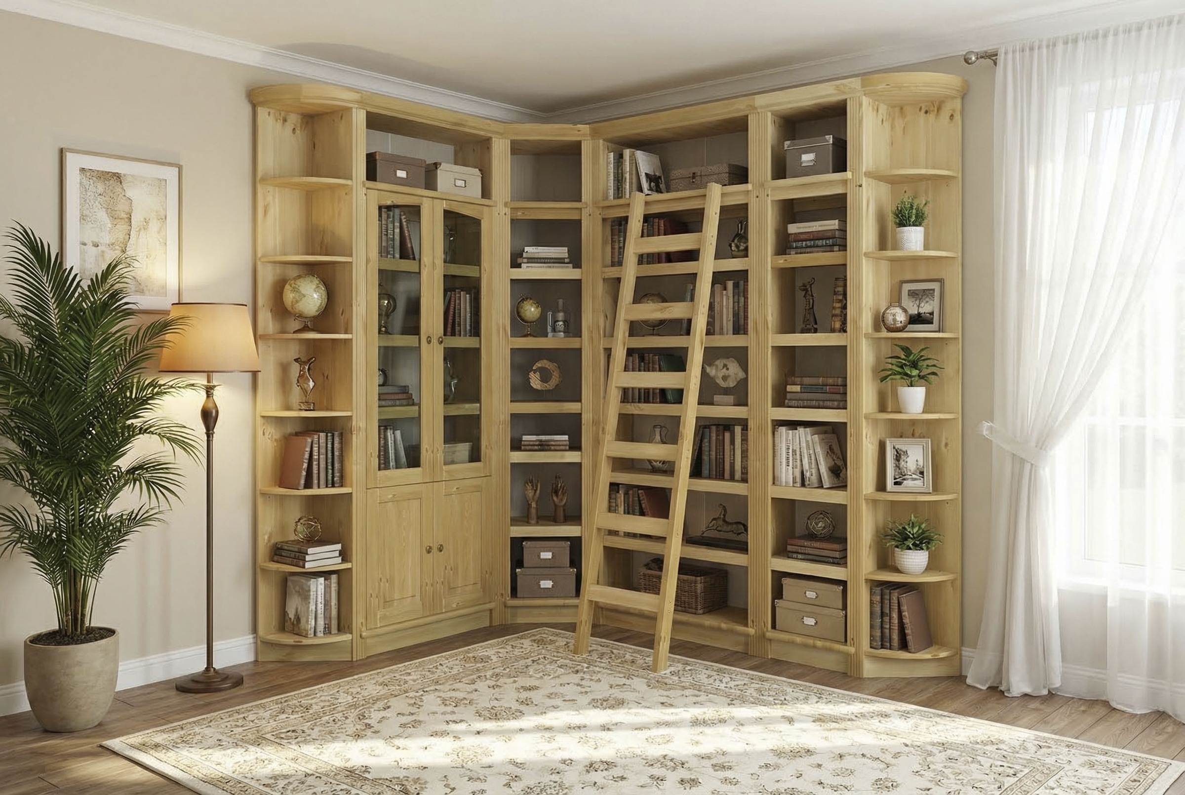 GOODproduct Leiterregal »Soeren Leiter B/T/H: 40/1,8/190 cm, massive Kiefer, FSC®-zertifiziert« passend für Regal Soeren Höhe 220 cm, funktionales Design