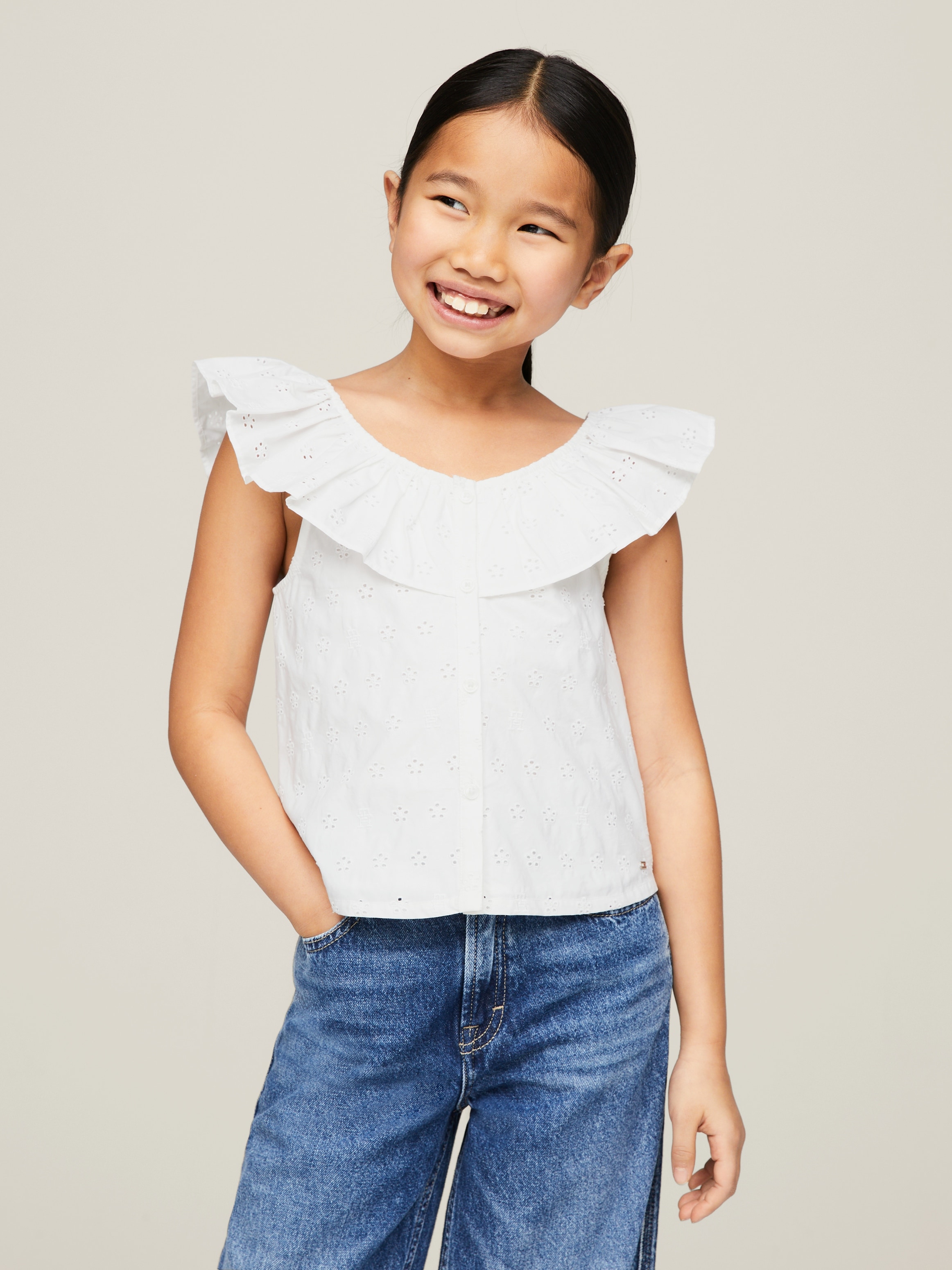 Babydollshirt »BRODERIE ANGLAISE FRILL TOP«, Baby bis 2 Jahre
