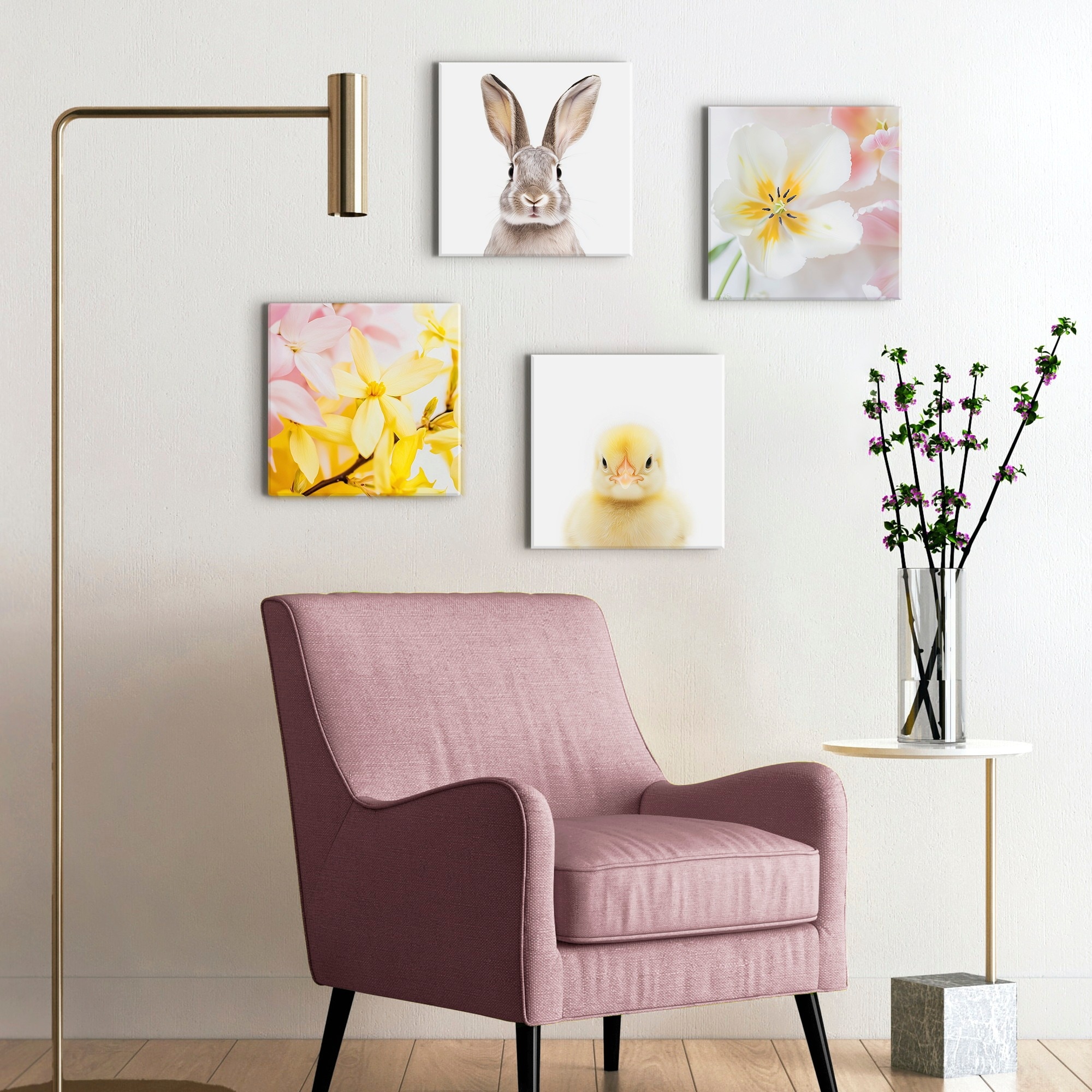 Artland Leinwandbild »Ostergrüsse« Set, 4 Stk. tlg. in verschiedenen Grössen erhältlich