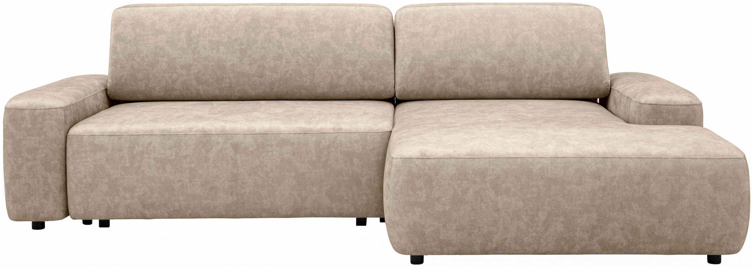 INOSIGN Ecksofa »TORGE (264cm), Schlafsofa in Cord, Samtvelours o Struktur fein, L-Form«, Schlaffunktion, Bettkasten, Liegefläche: 125/210 cm
