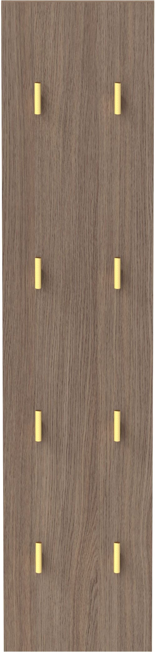 Schildmeyer Garderobenpaneel »Glenn, Made in Germany, Breite 24,5 cm, Solide Verarbeitung« 1 Stk. tlg. Trendfarbe Nussbaum & goldfarbene Kleiderhaken, Made in Germany
