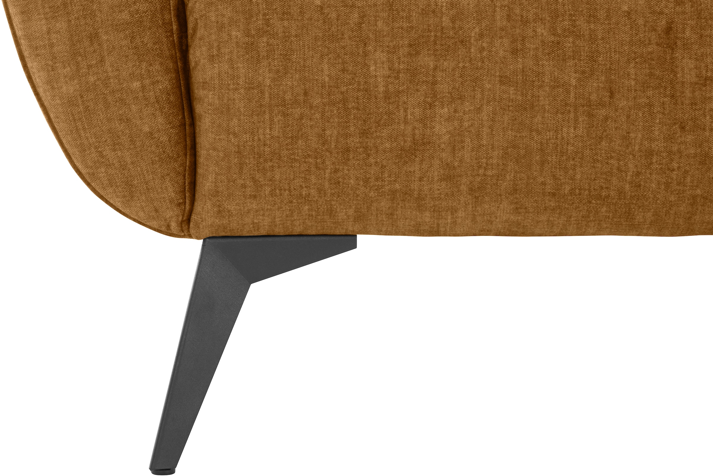 Home affaire Ecksofa »Baggio romantische Polsterecke, bequem,  Breite 277 cm, L-Form« Zierkissen inklusive, schwarze Metallfüsse