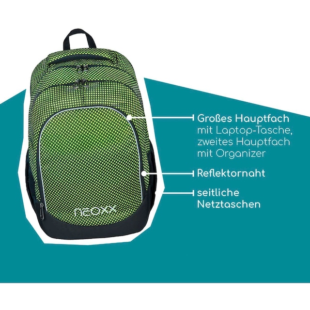 Trendige neoxx Schulrucksack »Fly, All about Neon«, aus recycelten PET- Flaschen ohne Mindestbestellwert kaufen
