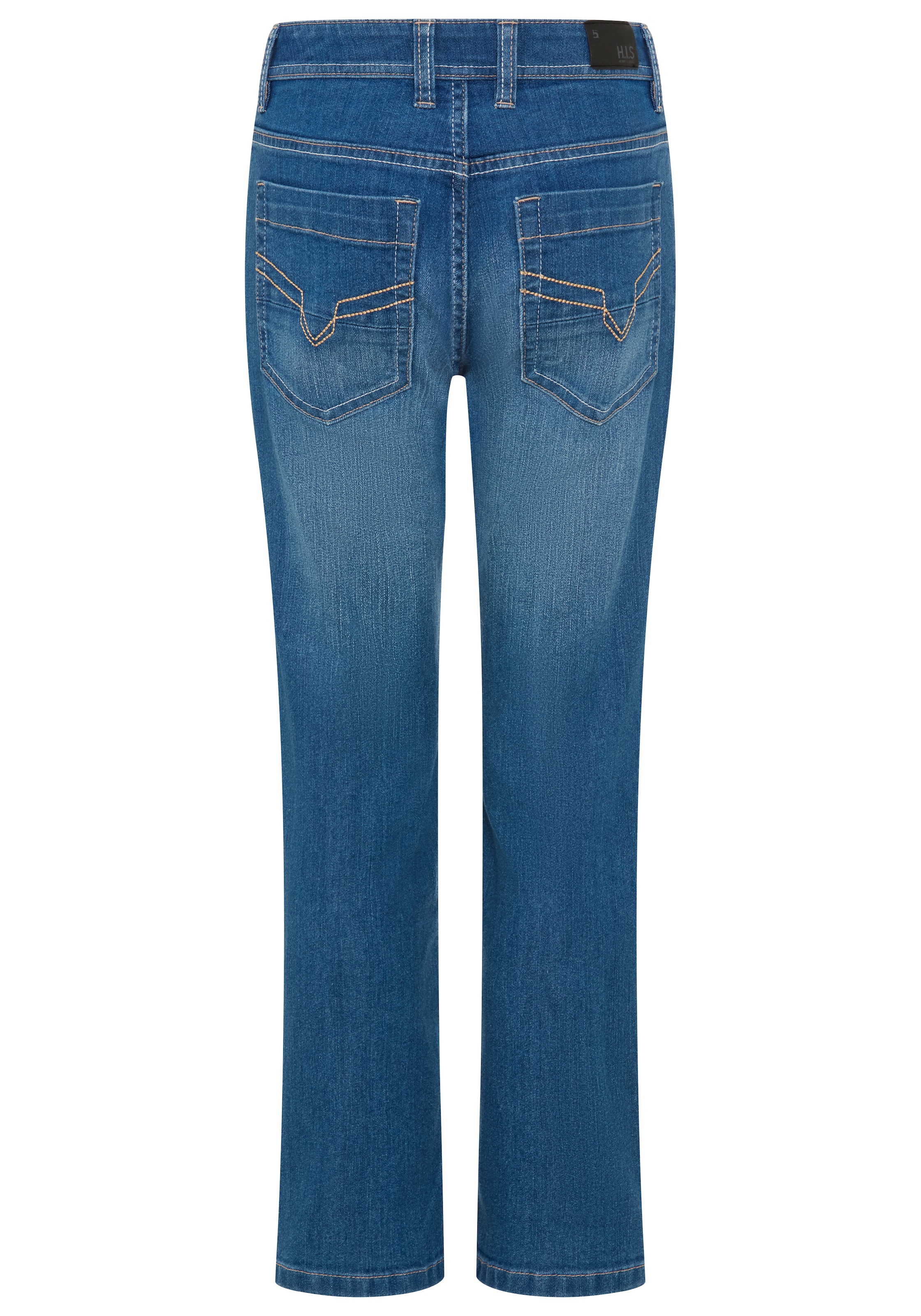 H.I.S Jeans Relax-fit »Stretchjeans in gerader Form für Jungen« pour TEENS. jean droit avec lavage authentique