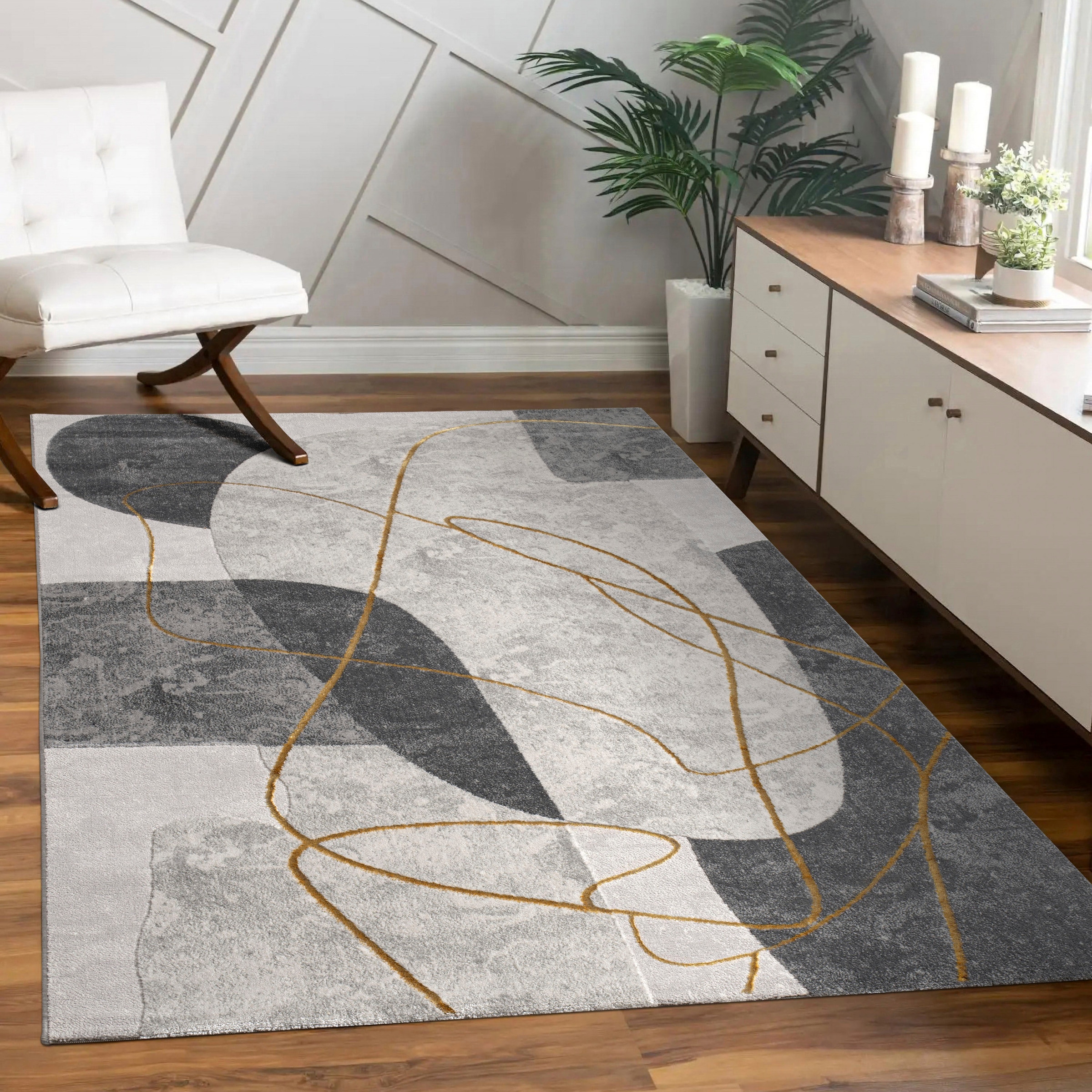 Image of Paco Home Teppich "Tuana 217" rechteckig 15 mm Höhe Kurzflor, modernes 3D-Design, Wohnzimmer