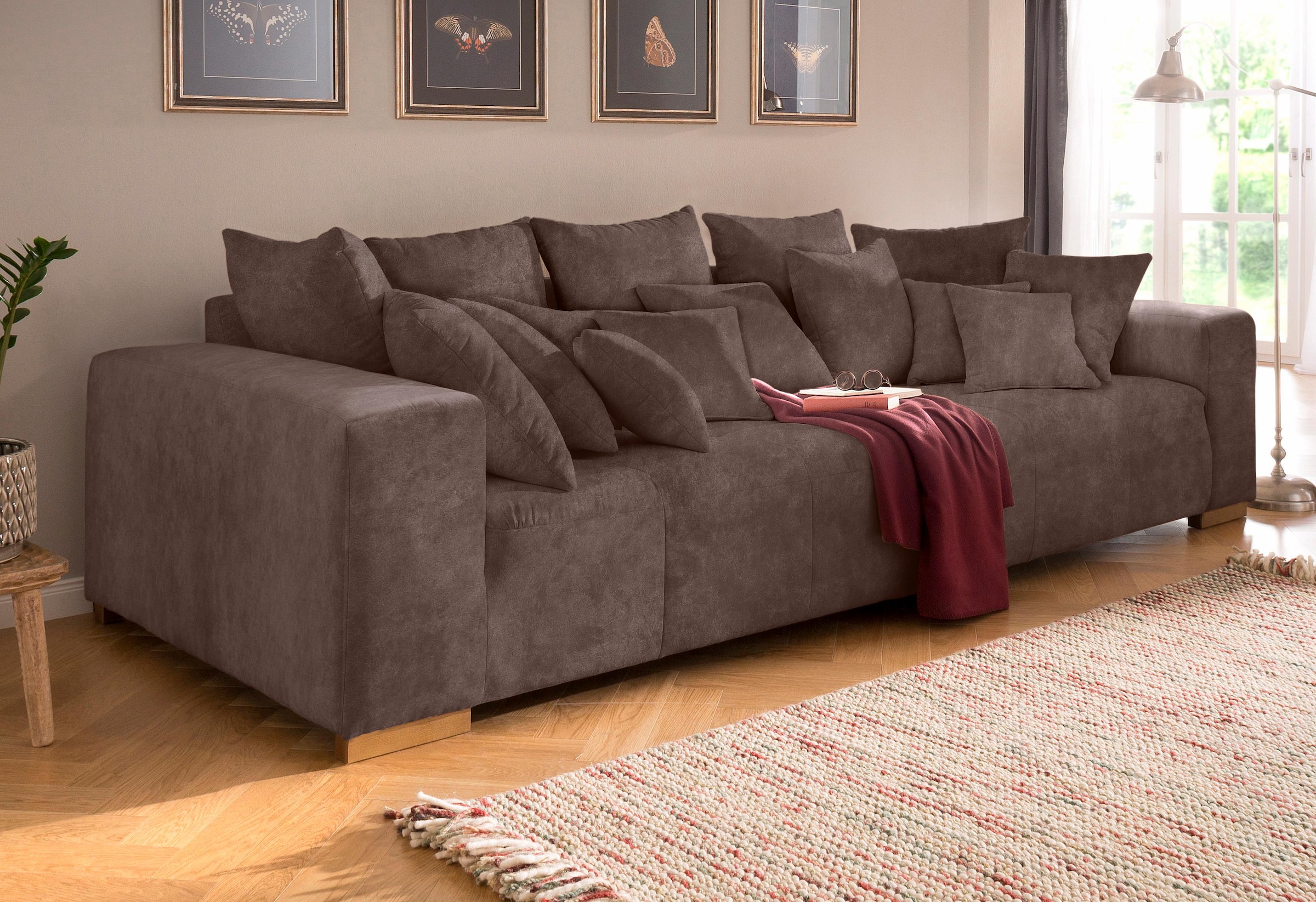 Home affaire Big-Sofa »Neapel«, mit 2 Bezugsqualitäten vielen losen versandkostenfrei auf in Kissen