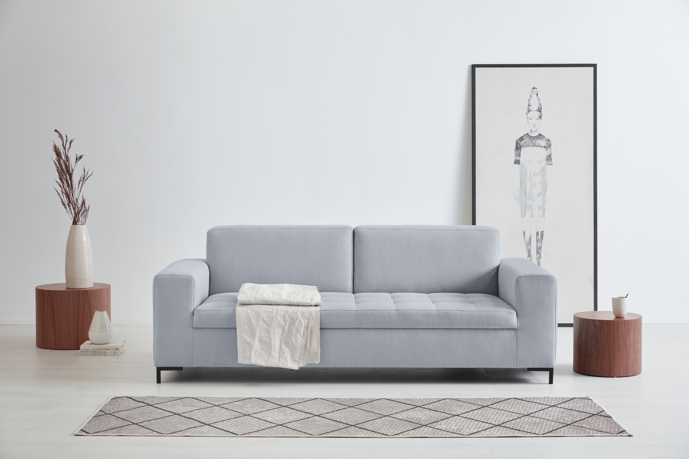 Image of GOODproduct 3-Sitzer "Grazzo, zeitlos und elegant, moderne Sitzheftung" hochwertige Stoffe aus recyceltem Material, Steppung im Sitzbereich