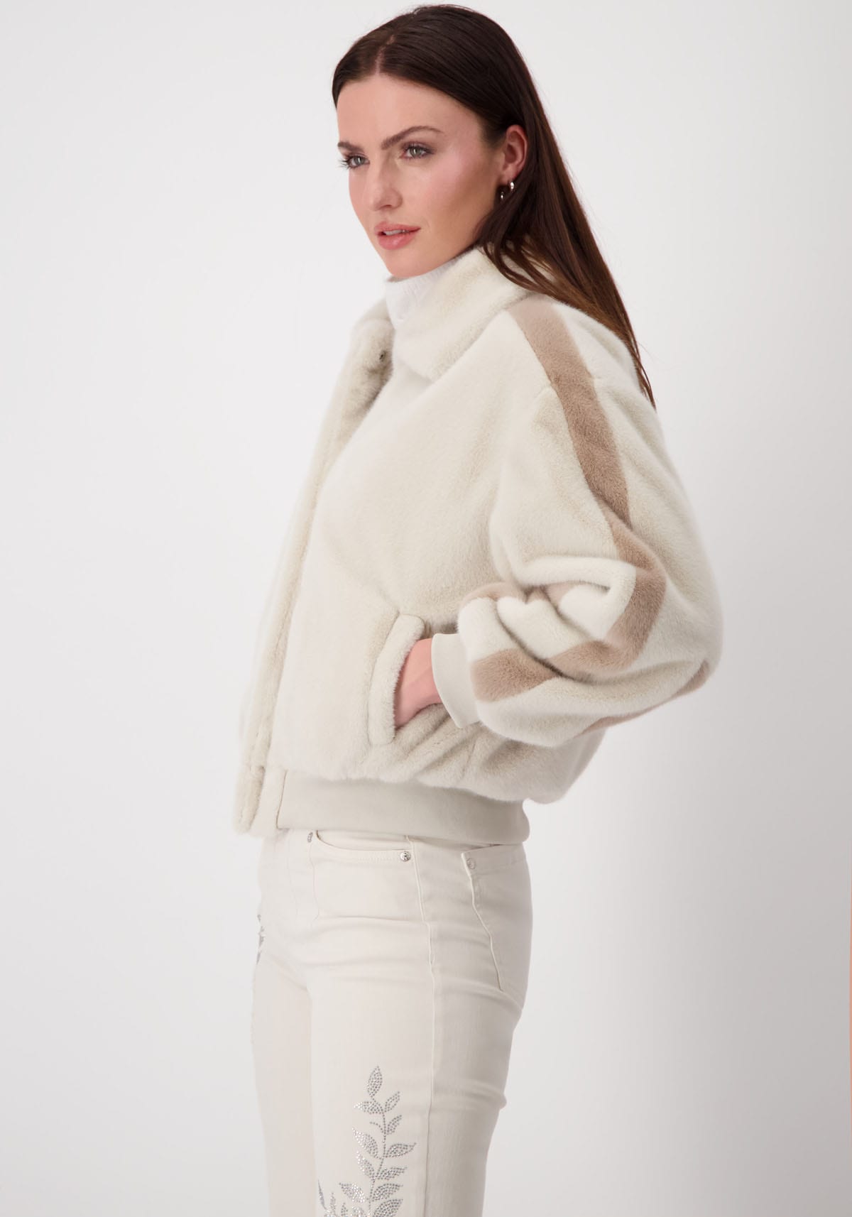 Monari Outdoorjacke, aus Fake Fur