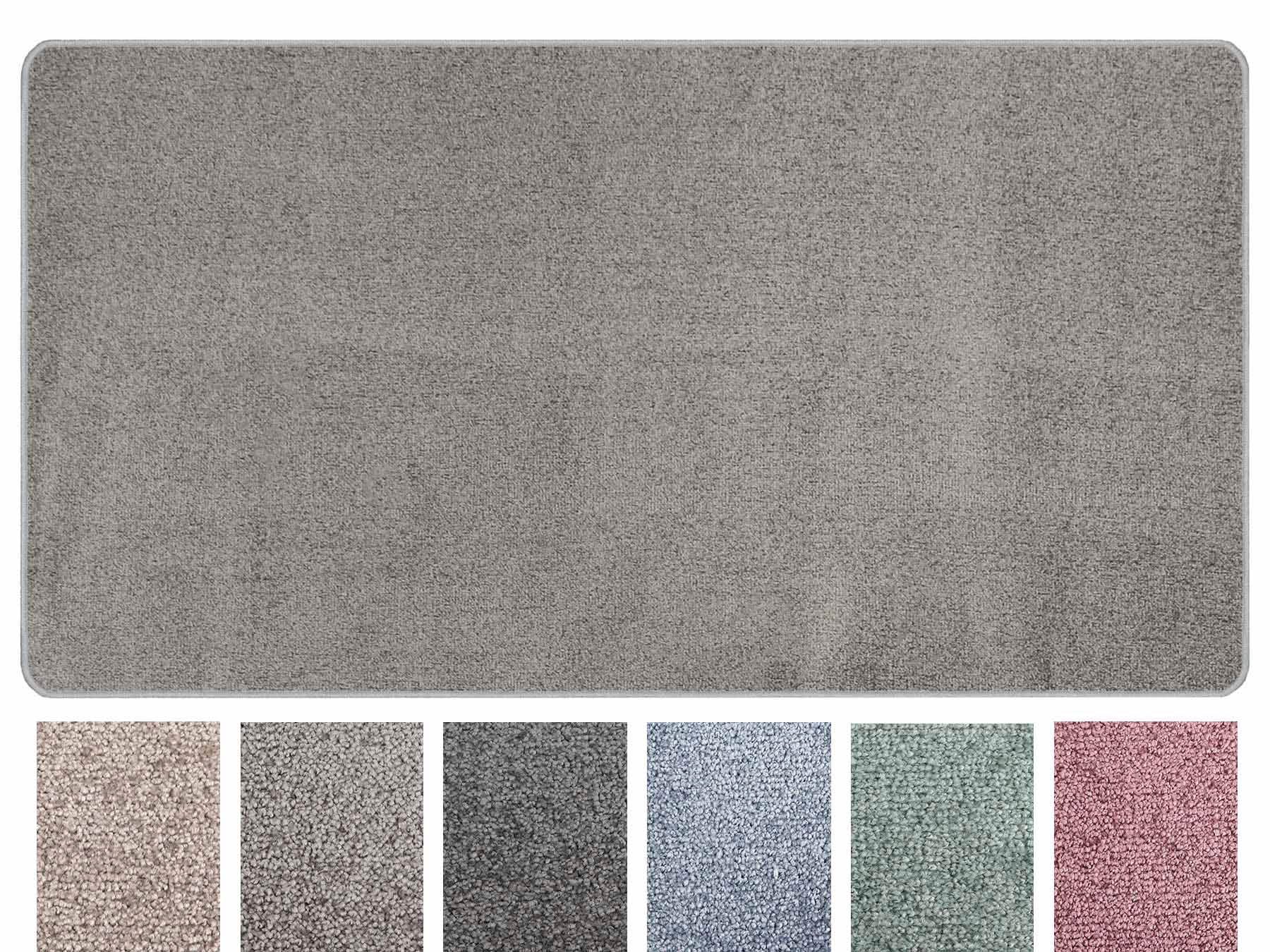 Primaflor-Ideen in Textil Bettumrandung »MANILA, Made in Netherlands«, (3 tlg.), Bettvorleger, Kurzflor, Uni Farben, Läufer-Set für das Schlafzimmer