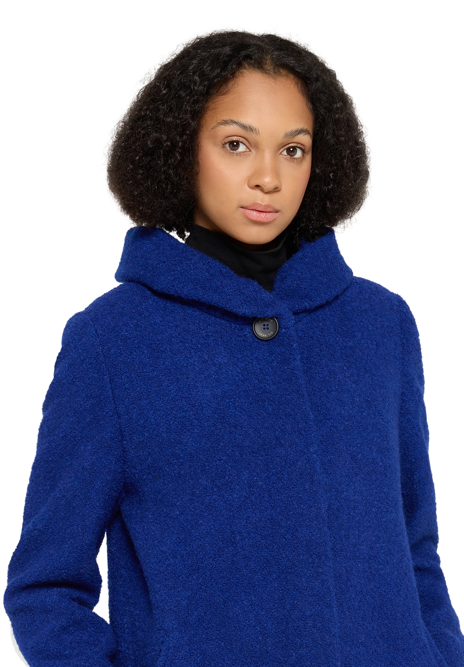 Gil Bret Wolljacke ohne Kapuze mit extra hohem Kragen