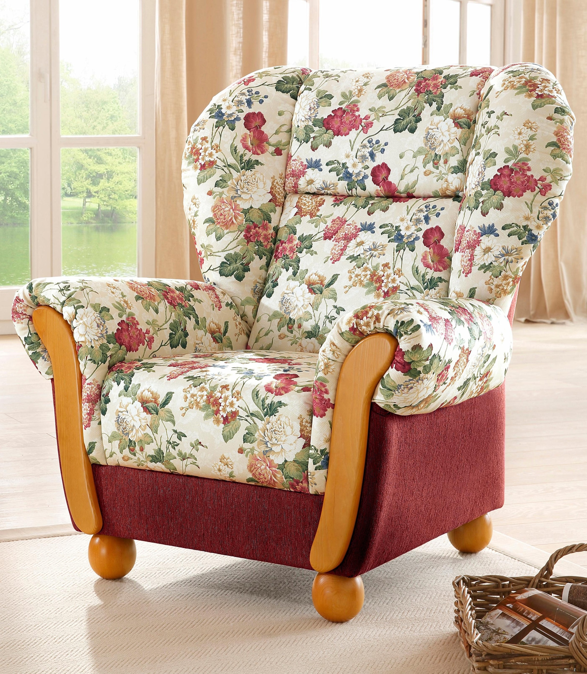 Image of Home affaire Sessel "Milano, bequemer Ohrensessel im Landhaus-Stil" Hochlehnsessel