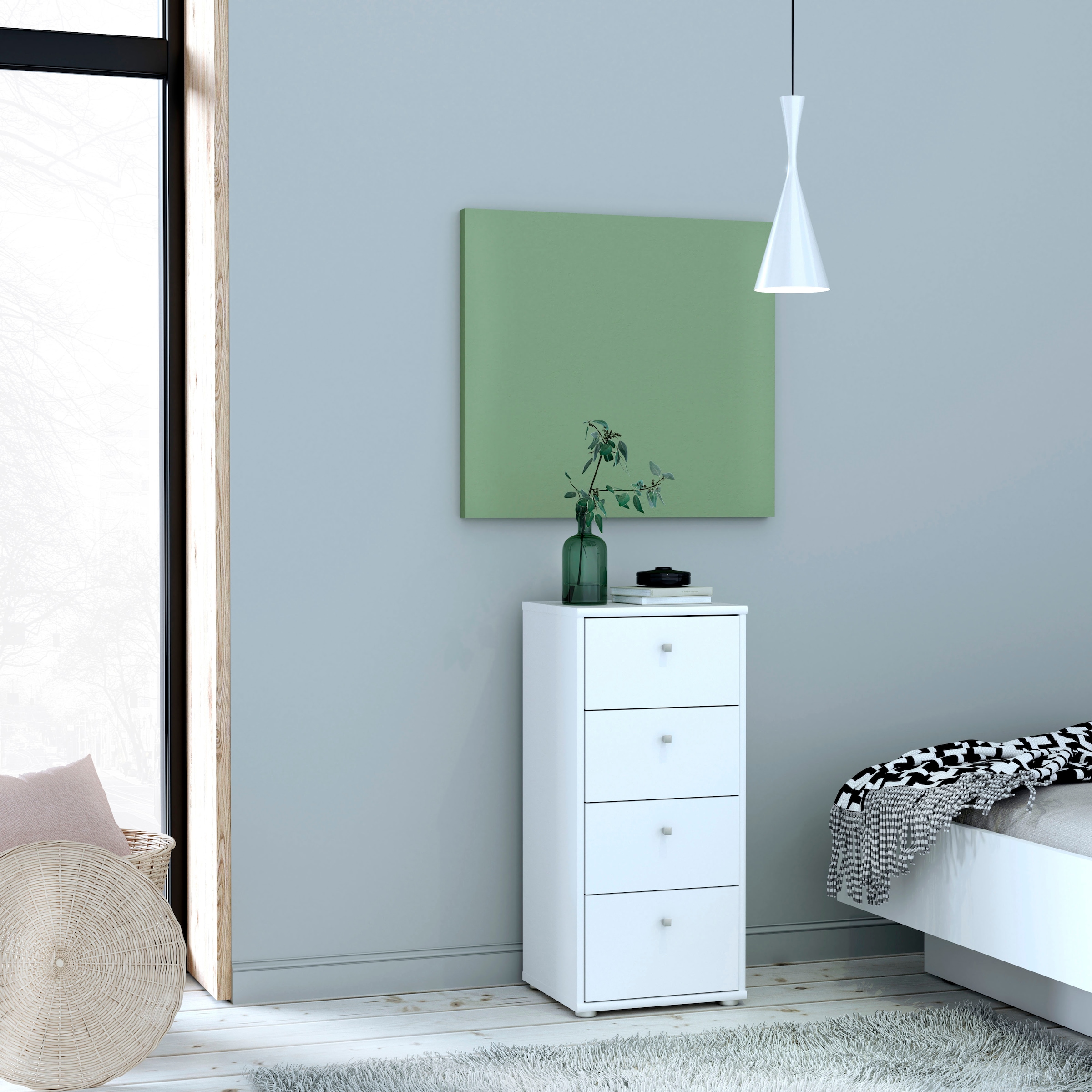 FORTE Commode »Tempra, Kommode, 4 Schubkästen , Höhe 85,5 cm« Largeur 38,6 cm