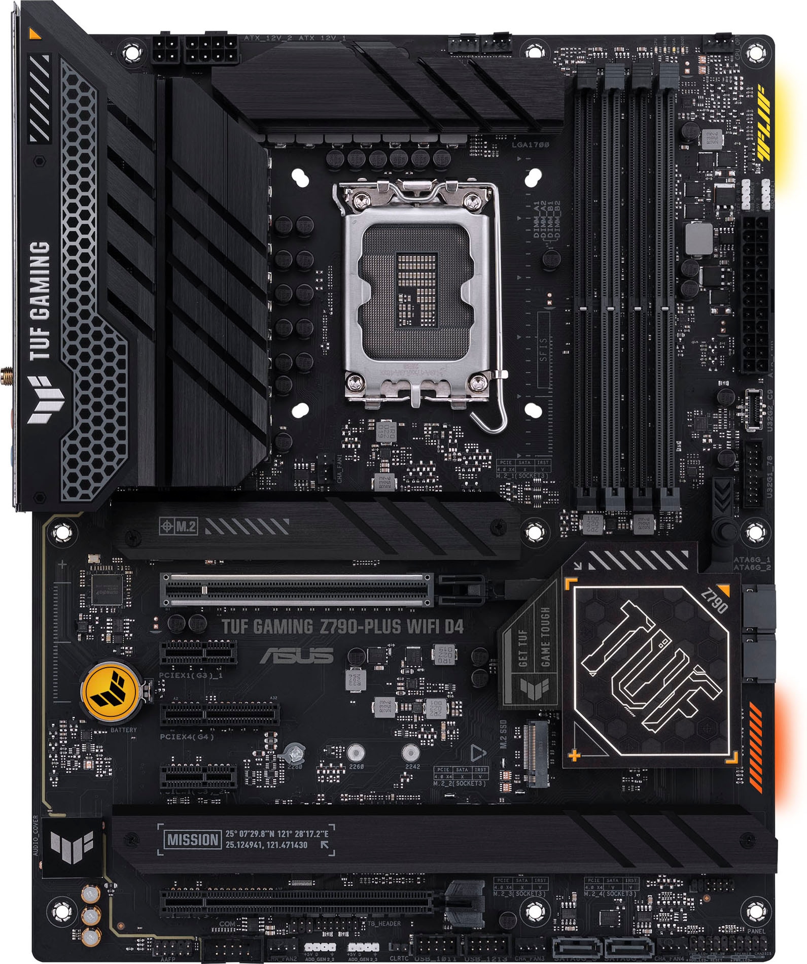 Asus Mainboard »TUF GAMING Z790-PLUS WIFI D4«, ATX, PCIe 5.0, DDR4 Speicher, 4x M.2, HDMI, DisplayPort, WiFi 6