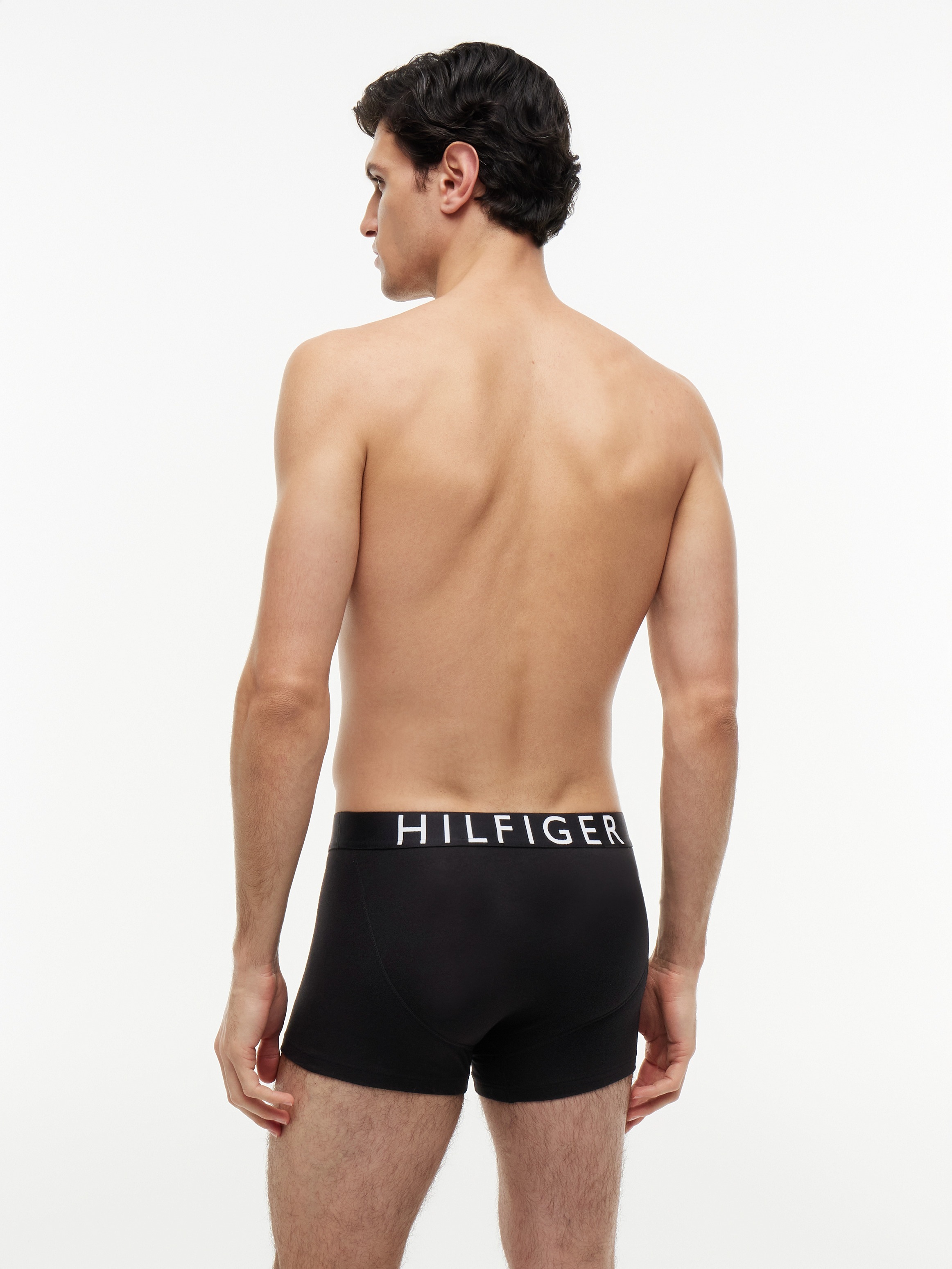 Tommy Hilfiger Underwear Tronc »mit Kontrast-Logo-Taillenbund« 3 cuis en coton stretch, hauteur normale à la taille