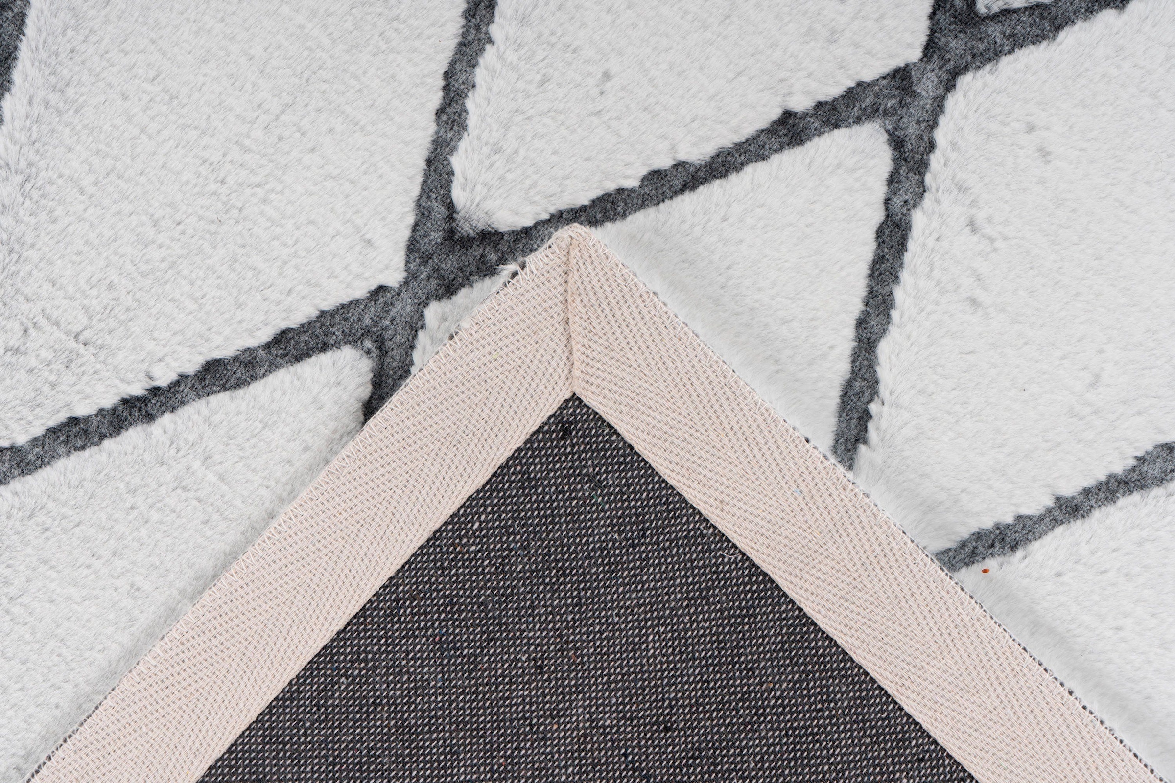 calo-deluxe Tapis »Jardan-2000« Rectangulaire 20 mm Höhe besonders weich durch Microfaser, Rauten-Design