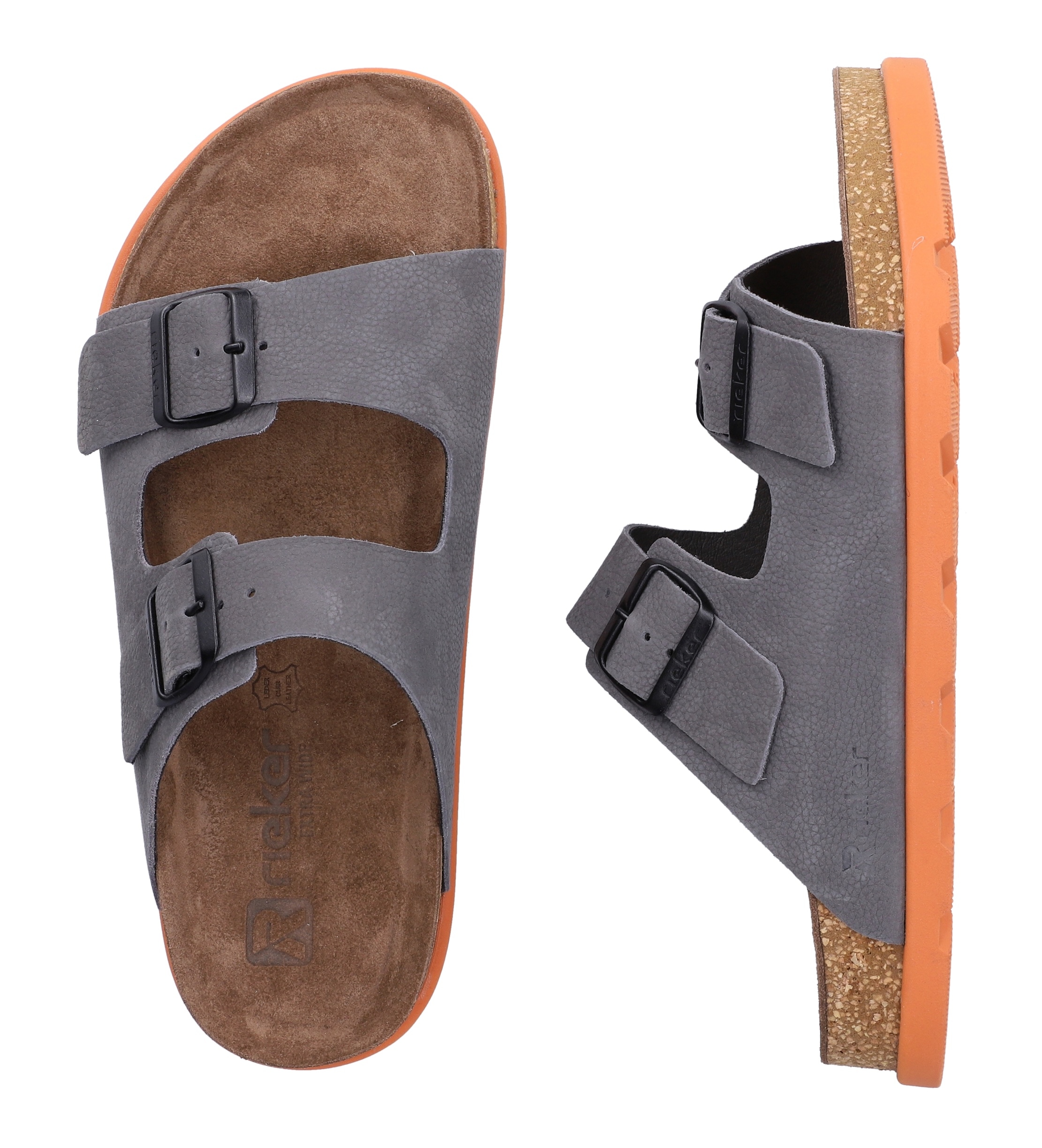 Rieker Pantolette  Sommerschuh, Strandschuh, Hausschuh mit bequemem Fussbett