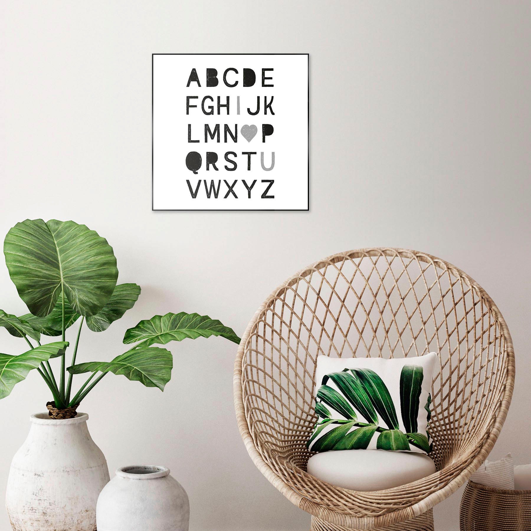 Image of Reinders! Wandbild »Slim Frame Black 50x50 ABC Love« bei Ackermann Versand Schweiz