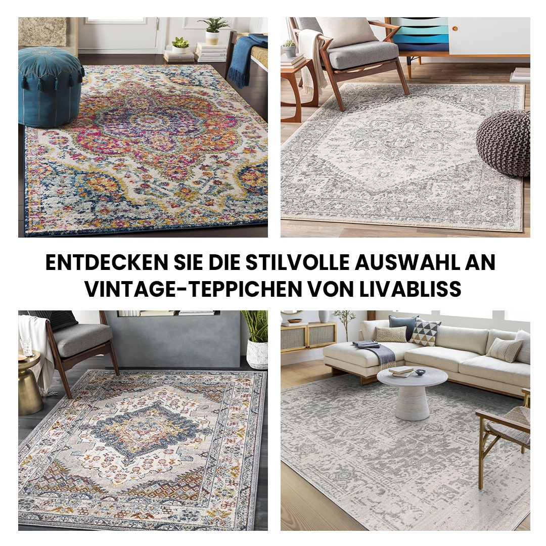 Livabliss Teppich »SYRACUSA«, rechteckig, 12 mm Höhe, Kurzflor Orientteppich, Wohnzimmer, Schlafzimmer, Orange