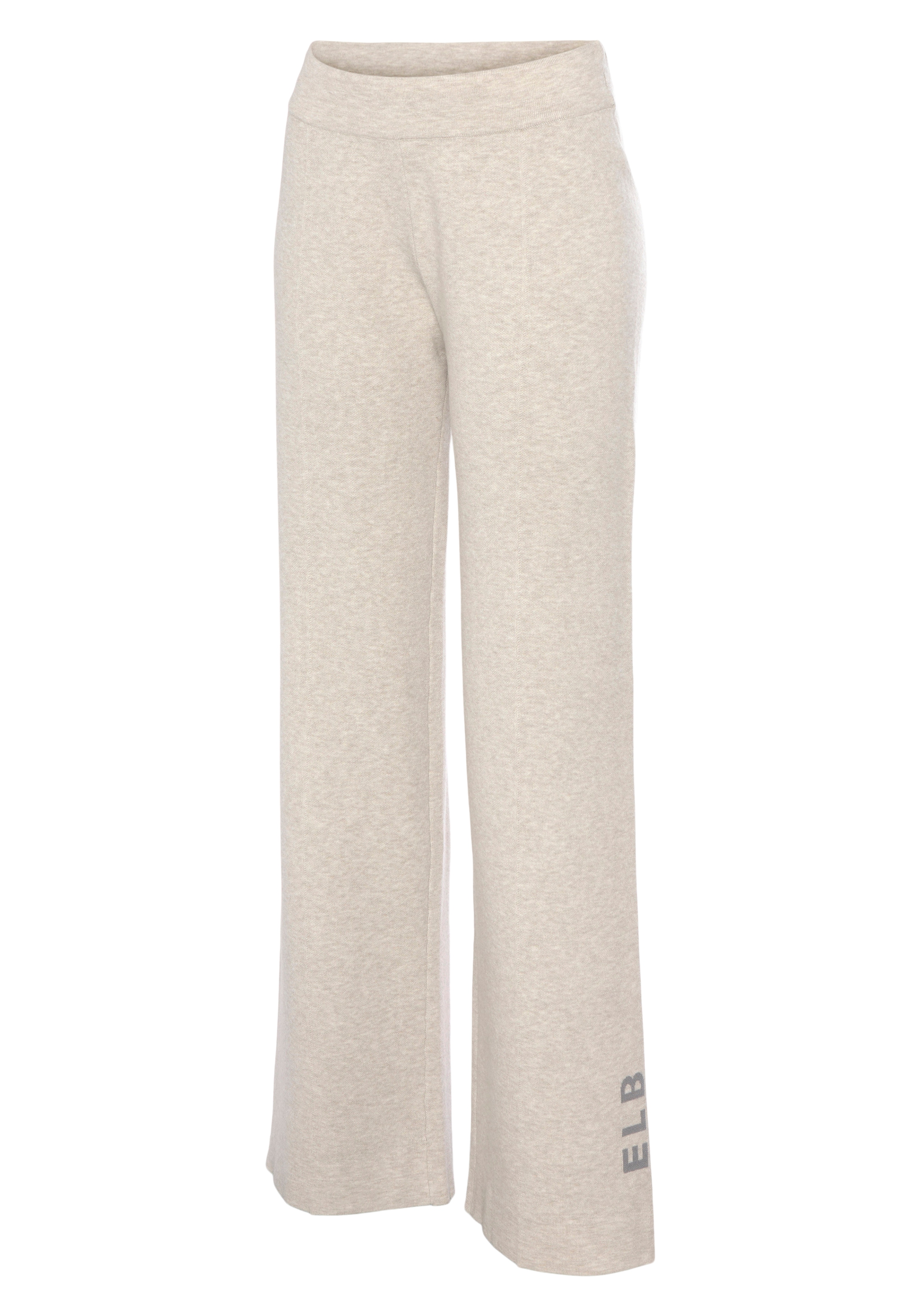 Elbsand Strickhose  mit weitem Bein und eingestricktem Logo, Loungewear