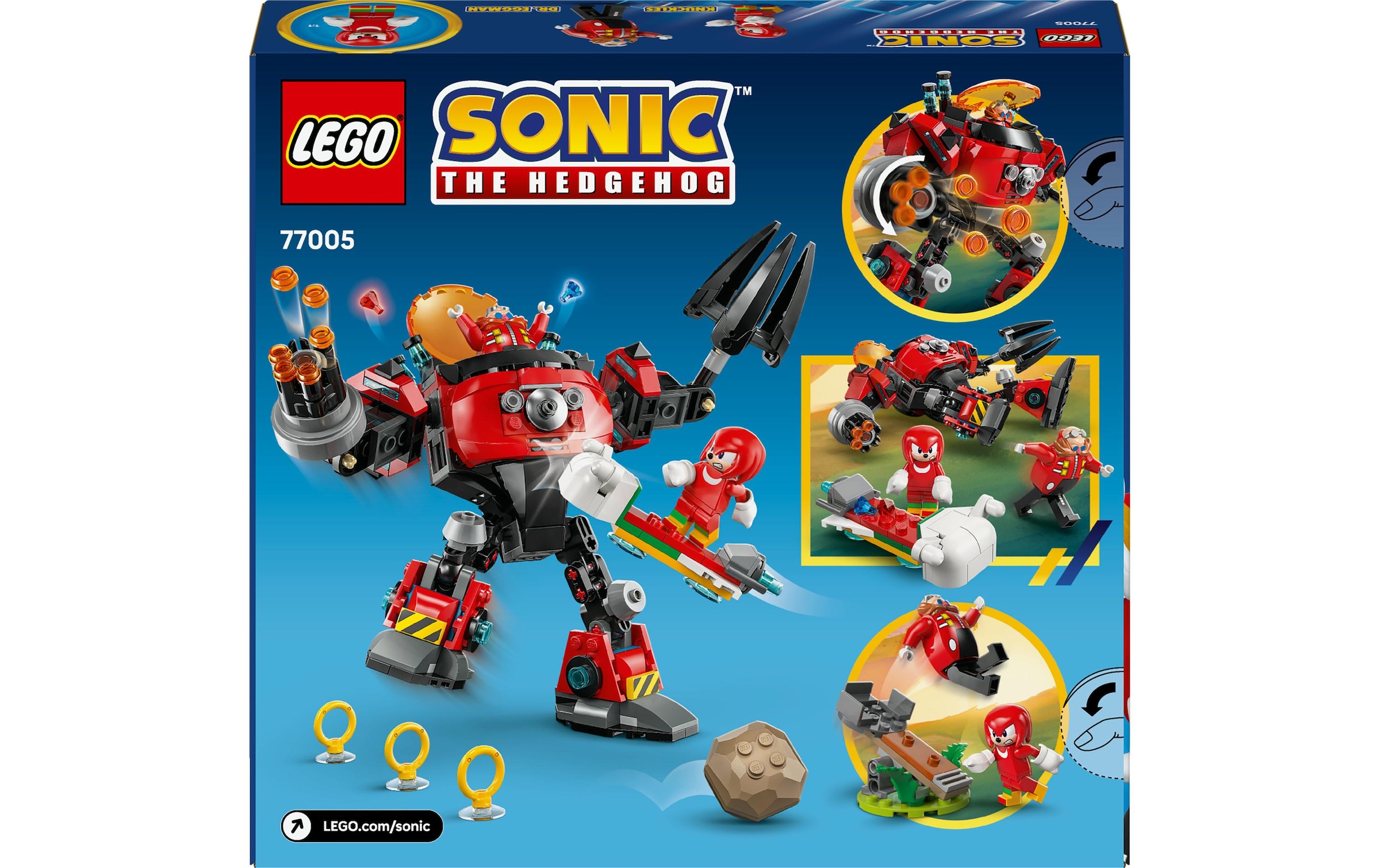 LEGO® Briques de jeu »LEGO® Sonic Knuckles vs. Dr. Eggmans Egg Crusher Mech 77005«