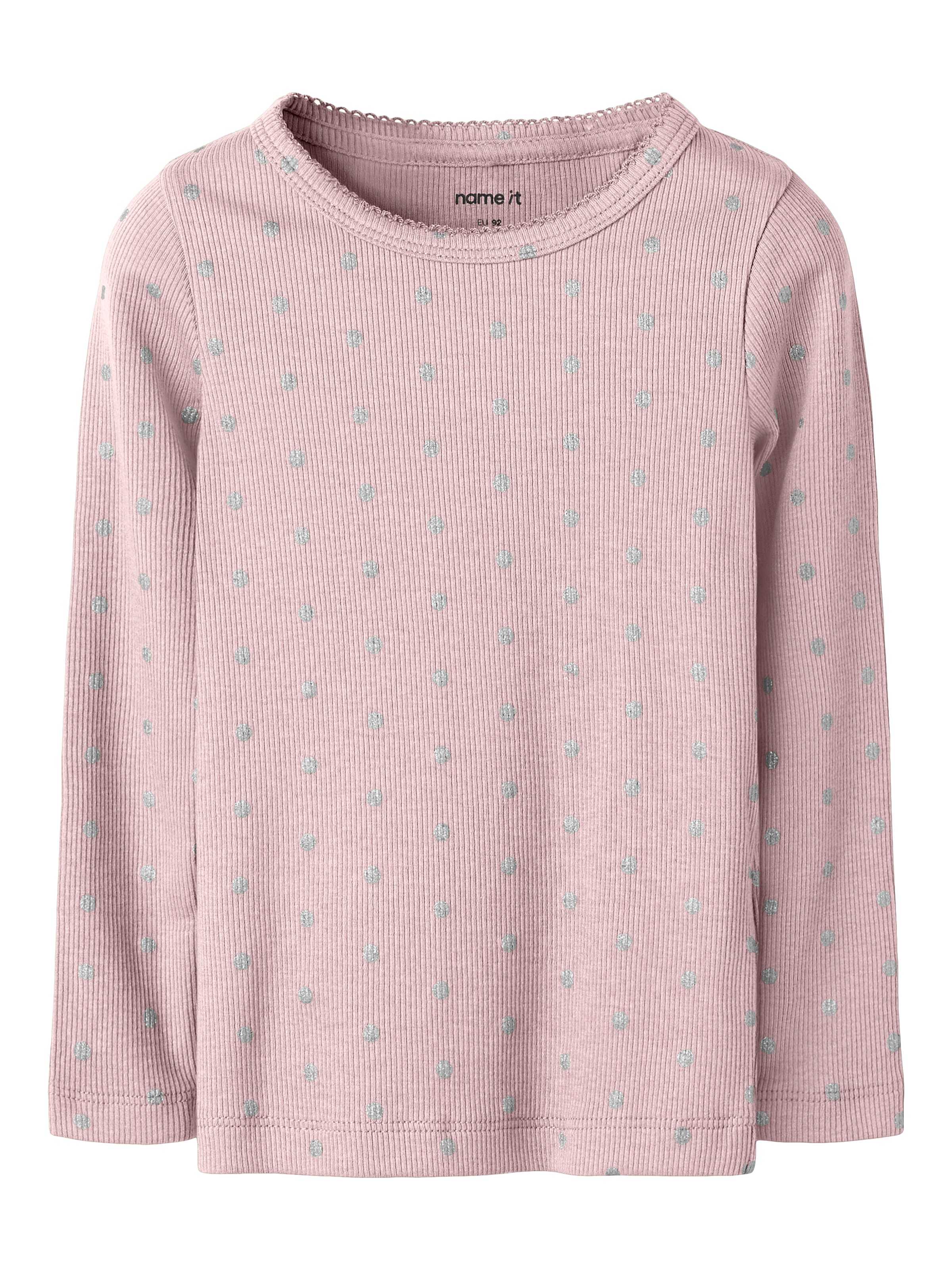Image of Name It Langarmshirt "NMFLONA LS XSL TOP" Baumwollmischung, slim fit