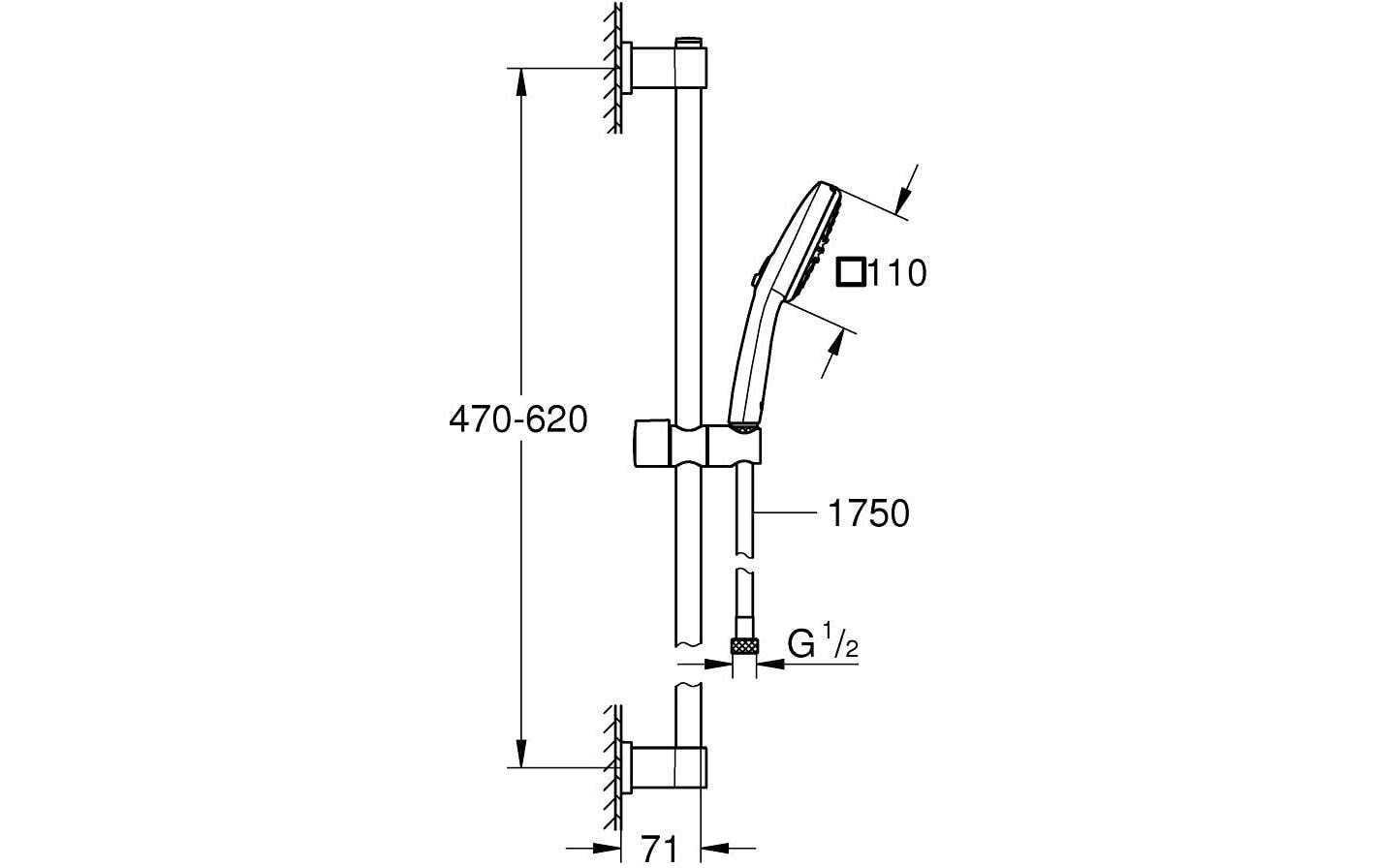Grohe Duschsystem »Vitalio Comfort 110«, Ohne Mischer