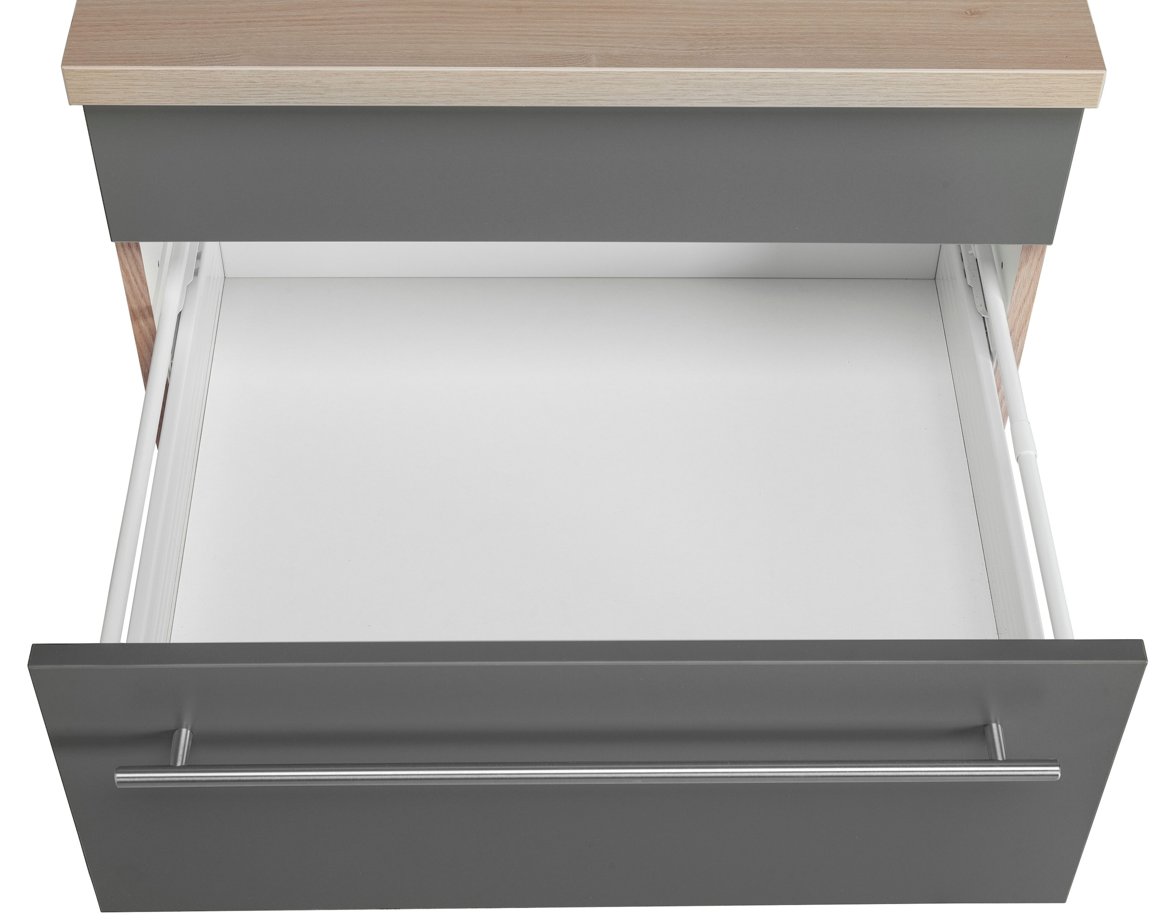 »Bern«, Küche der 240 cm, günstig OPTIFIT wählbar ohne kaufen Stärke Arbeitsplatte E-Geräte, Breite