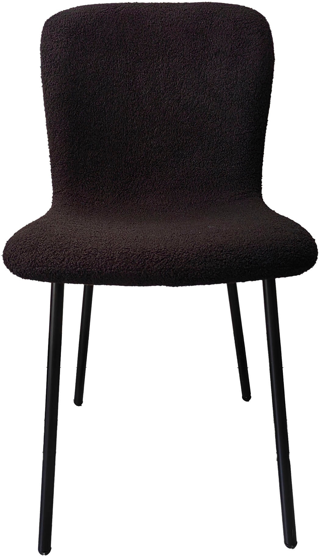 SalesFever 4-Fussstuhl, (Set), 4 St., Bouclé, ergonomisch geformte Sitzfläche und Rückenlehne