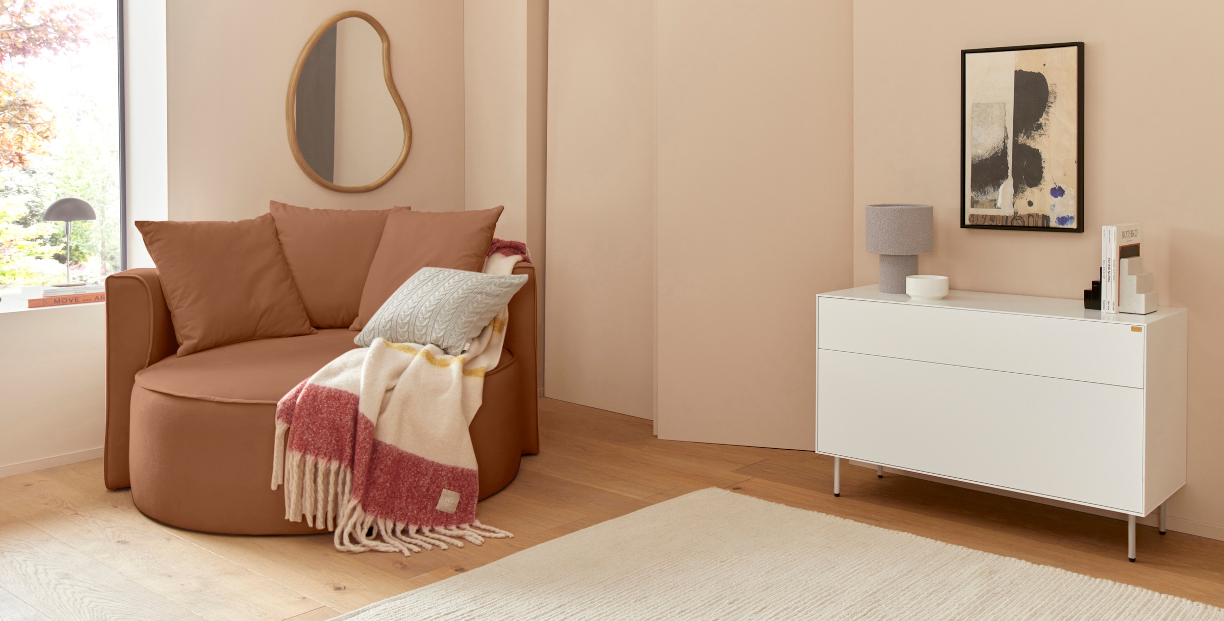 LeGer Home by Lena Gercke XXL-Sessel »Isalie, Lesesessel, Loveseat, inklusive Zierkissen«, extra grosse Sitzfläche, optional mit Hocker, moderne Farben