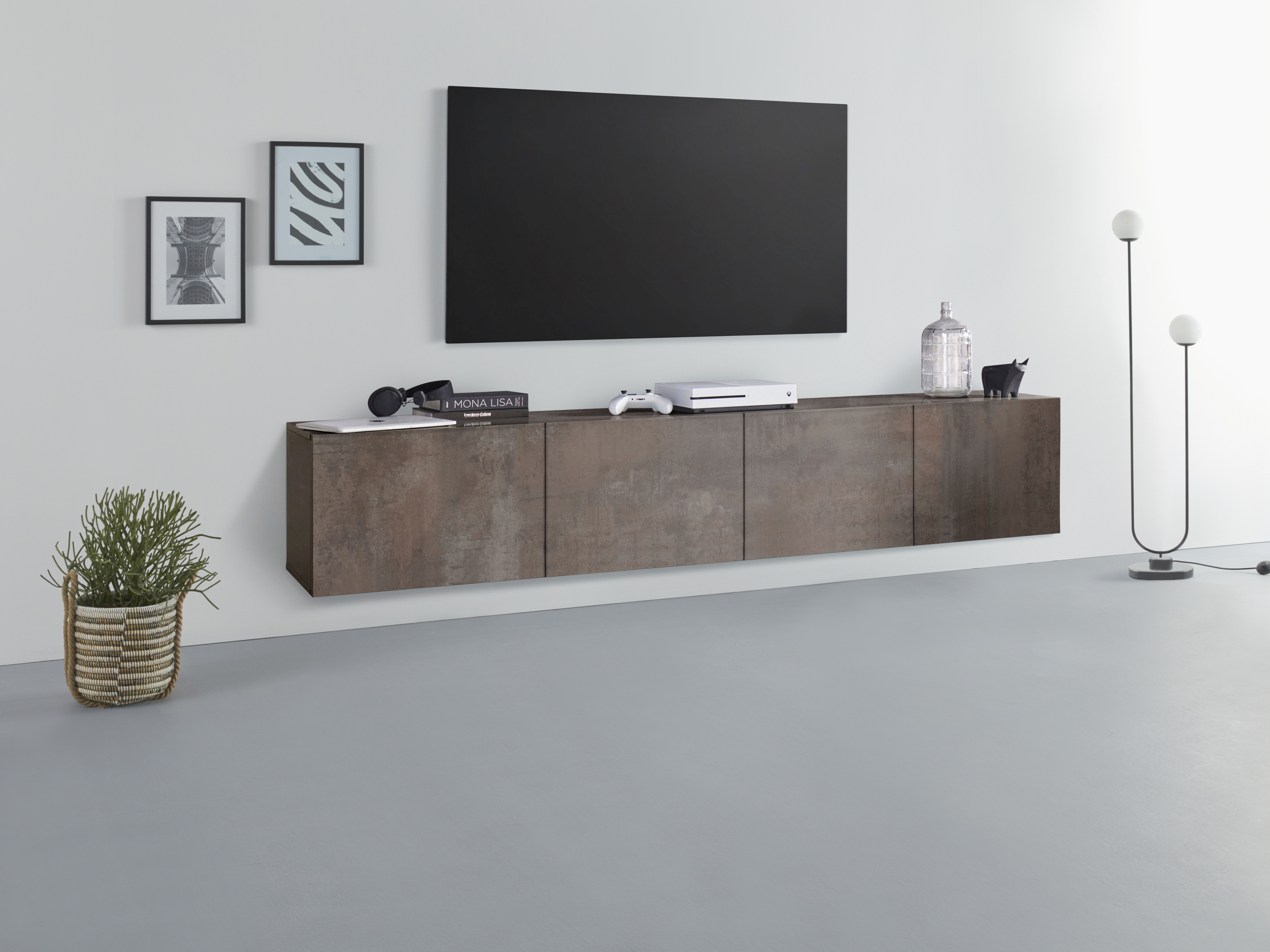 Lowboard »Sophia«, Breite 200 cm mit 4 Türen, stehend und hängend