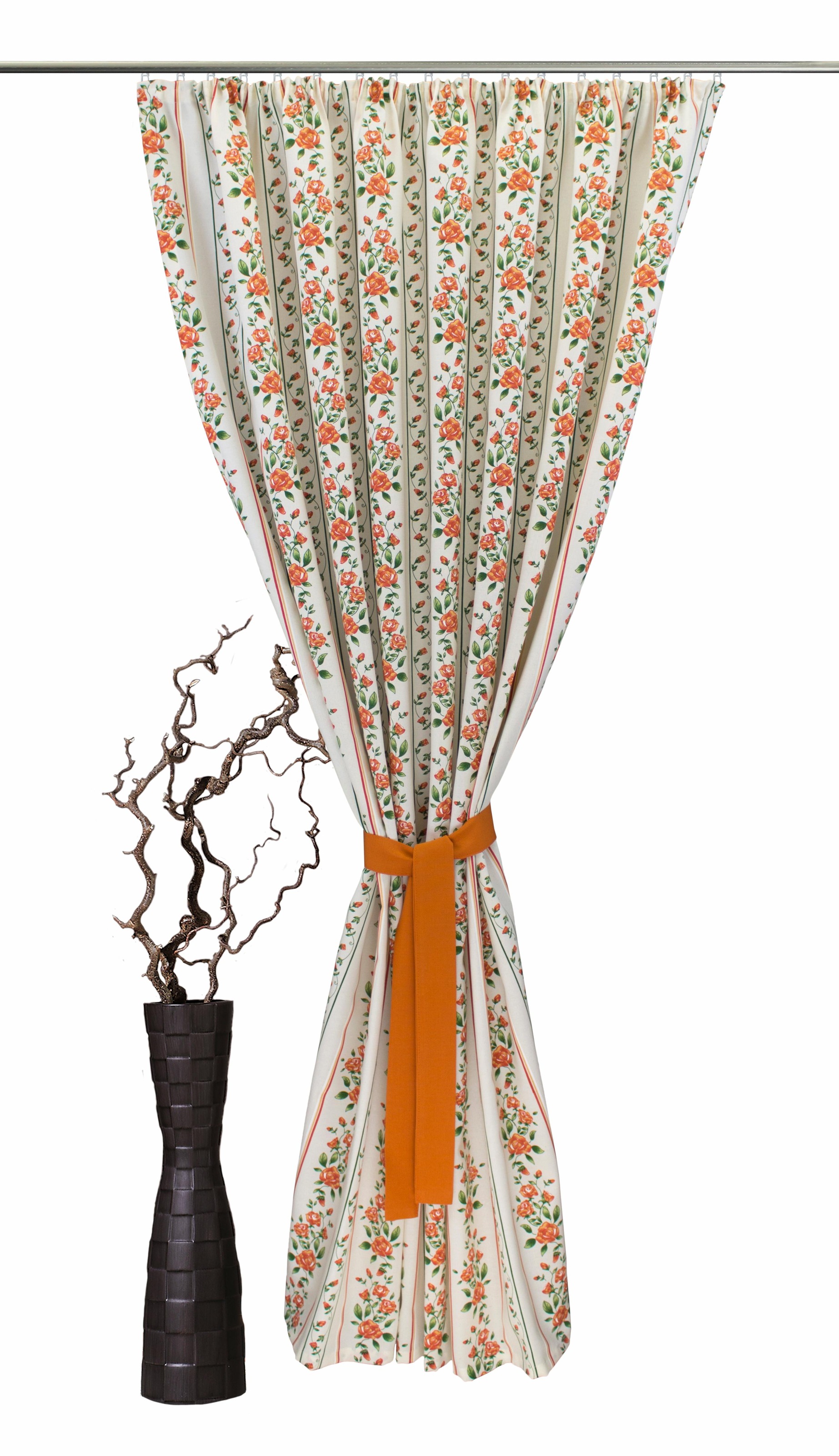 Image of VHG Vorhang »Chrissi«, (1 St.), Leinenoptik, Rose, Streifen, gerader Abschluss bei Ackermann Versand Schweiz