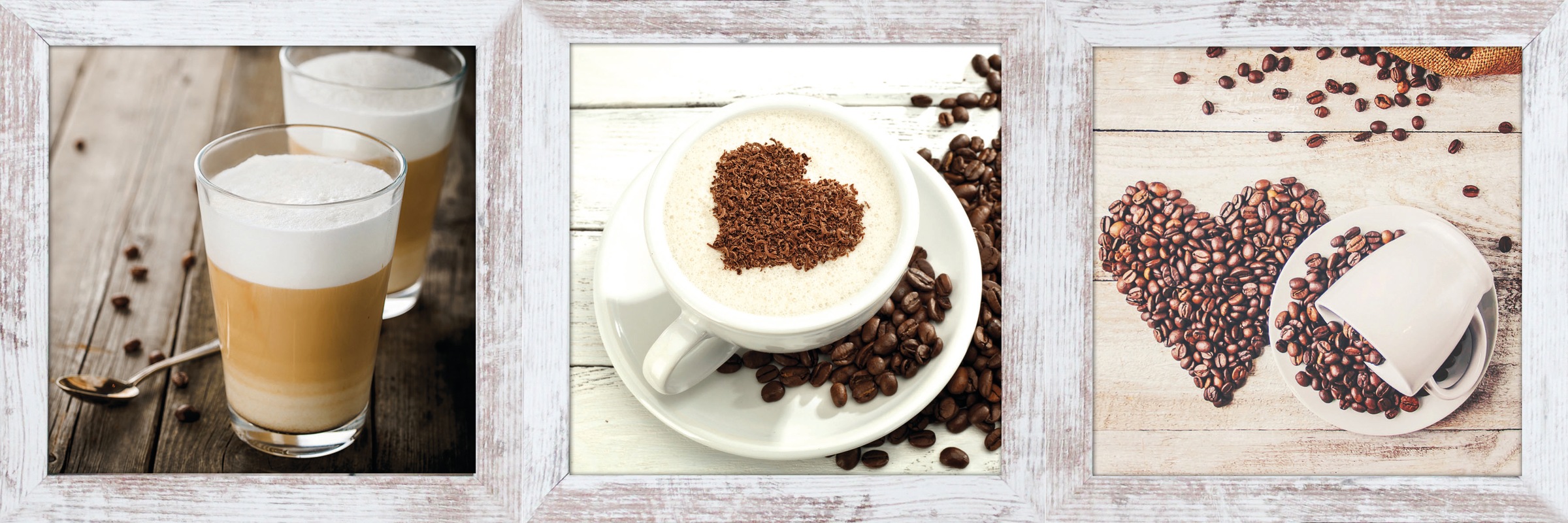 Image of Bönninghoff Bild mit Rahmen "Kaffeevariationen, 3er Set" 1 Stk. tlg.