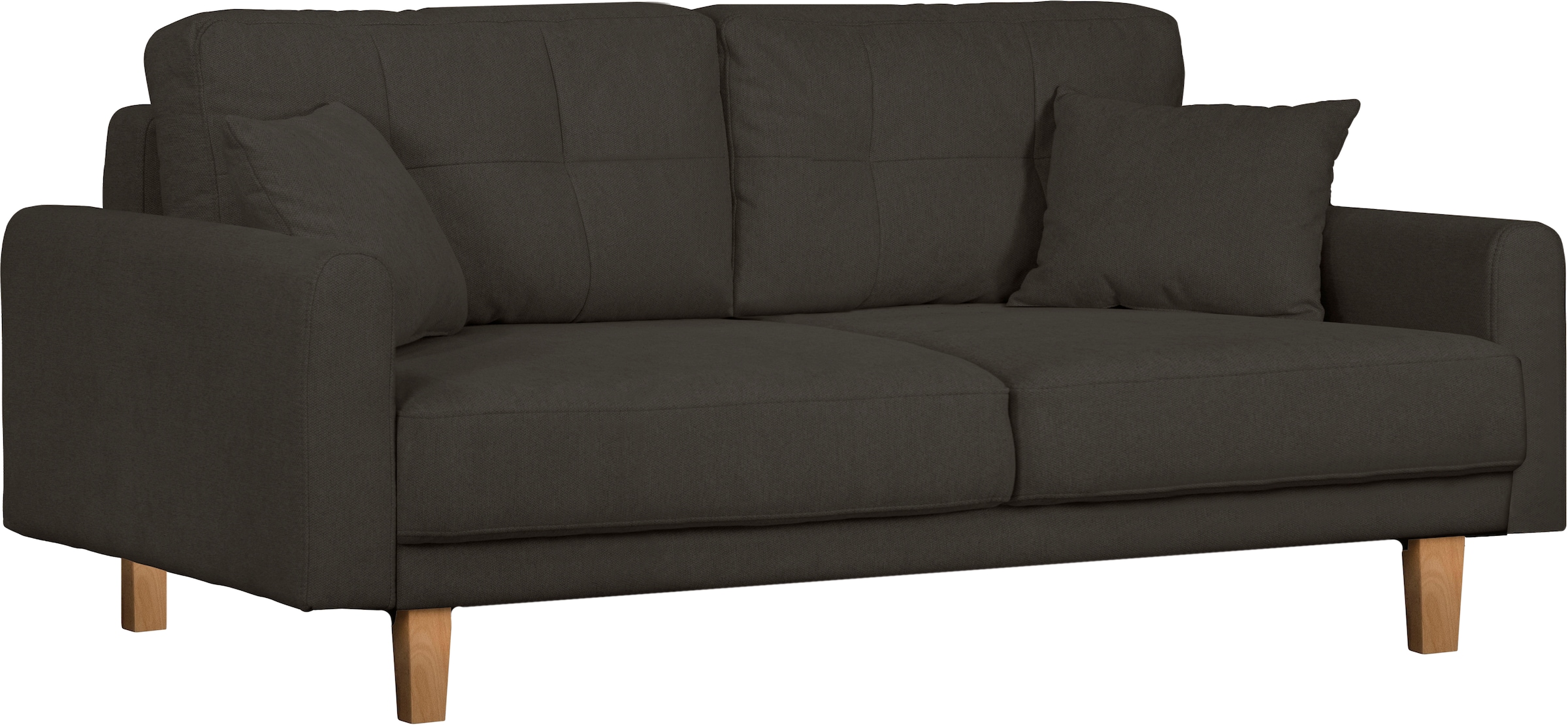 Home affaire 3-Sitzer »TRIPLO optionale Schlafsofa mit Bettkasten, Masse B/T/H: 215/100/89 cm«, Wahlweise Bettfunktion - Liegefläche 145x191 cm, Rücken-, Zierkissen