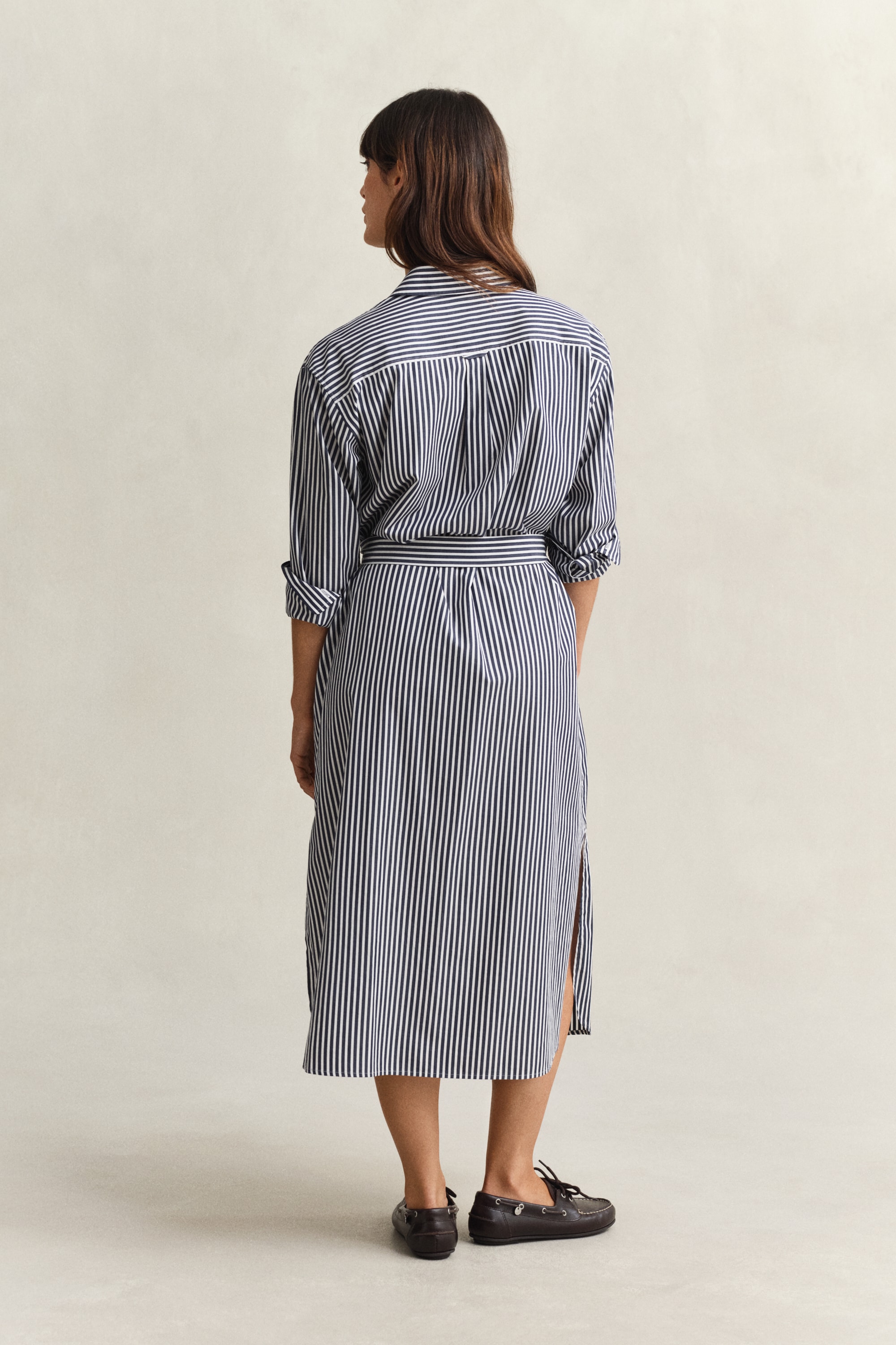 Gant Robe chemisier »CLASSIC POPLIN STRIPE« mit Streifen, Taillengürtel, regular fit
