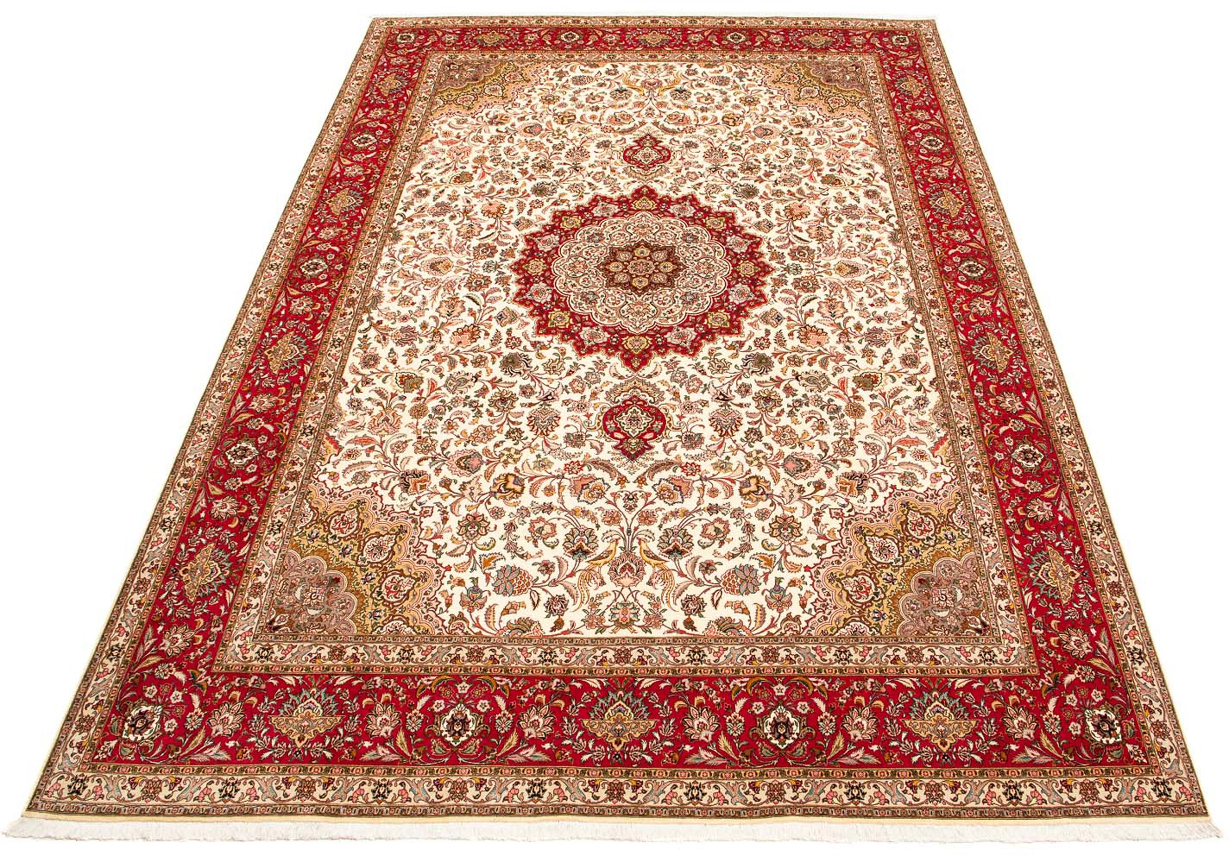 Image of morgenland Orientteppich »Perser - Täbriz - Royal - 411 x 303 cm - rot«, rechteckig, 7 mm Höhe, Wohnzimmer, Handgeknüpft, Einzelstück mit Zertifikat bei Ackermann Versand Schweiz