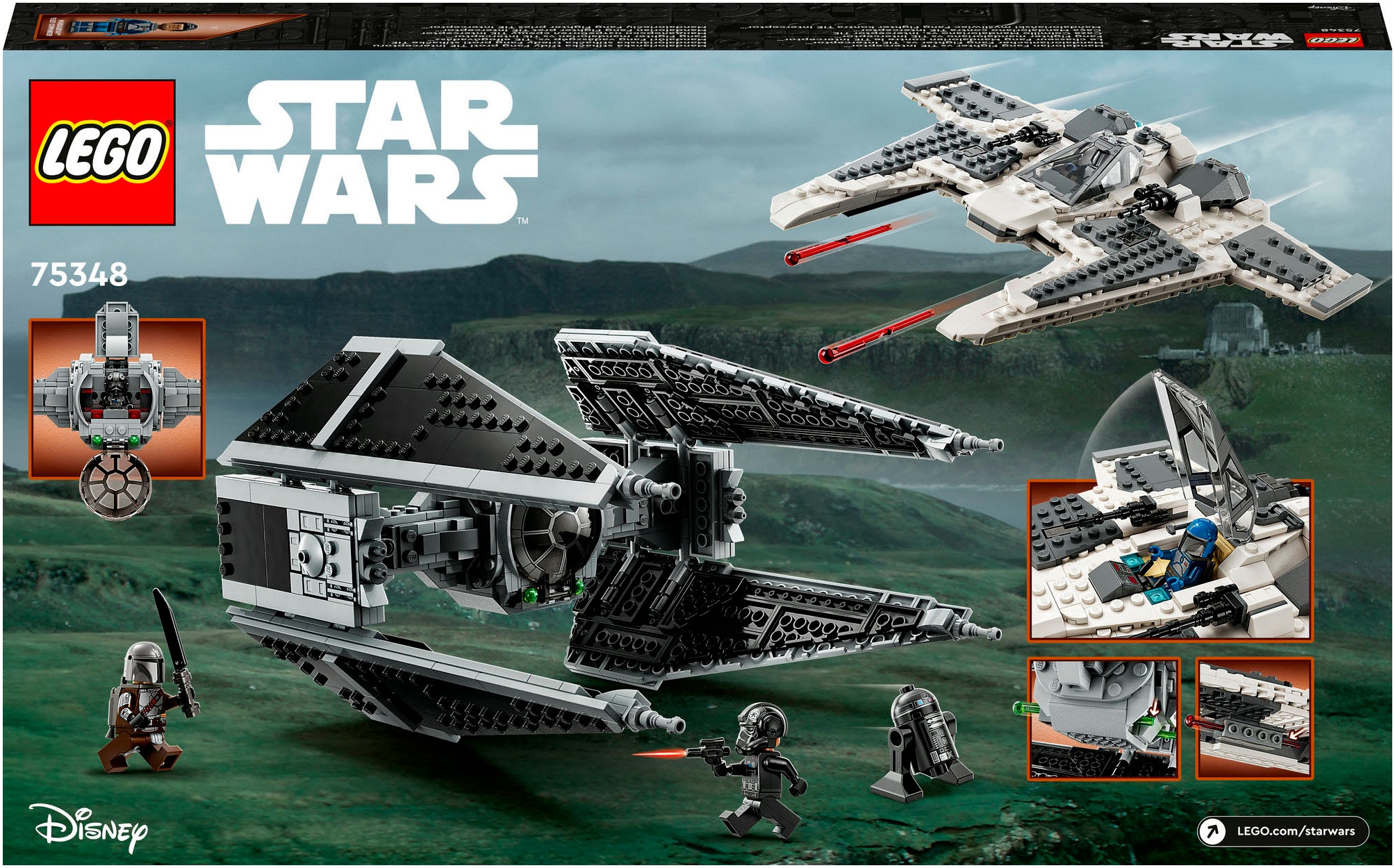 LEGO® Konstruktionsspielsteine »Mandalorianischer Fang Fighter vs. TIE Interceptor™ (75348)«, (657 St.), Star Wars™