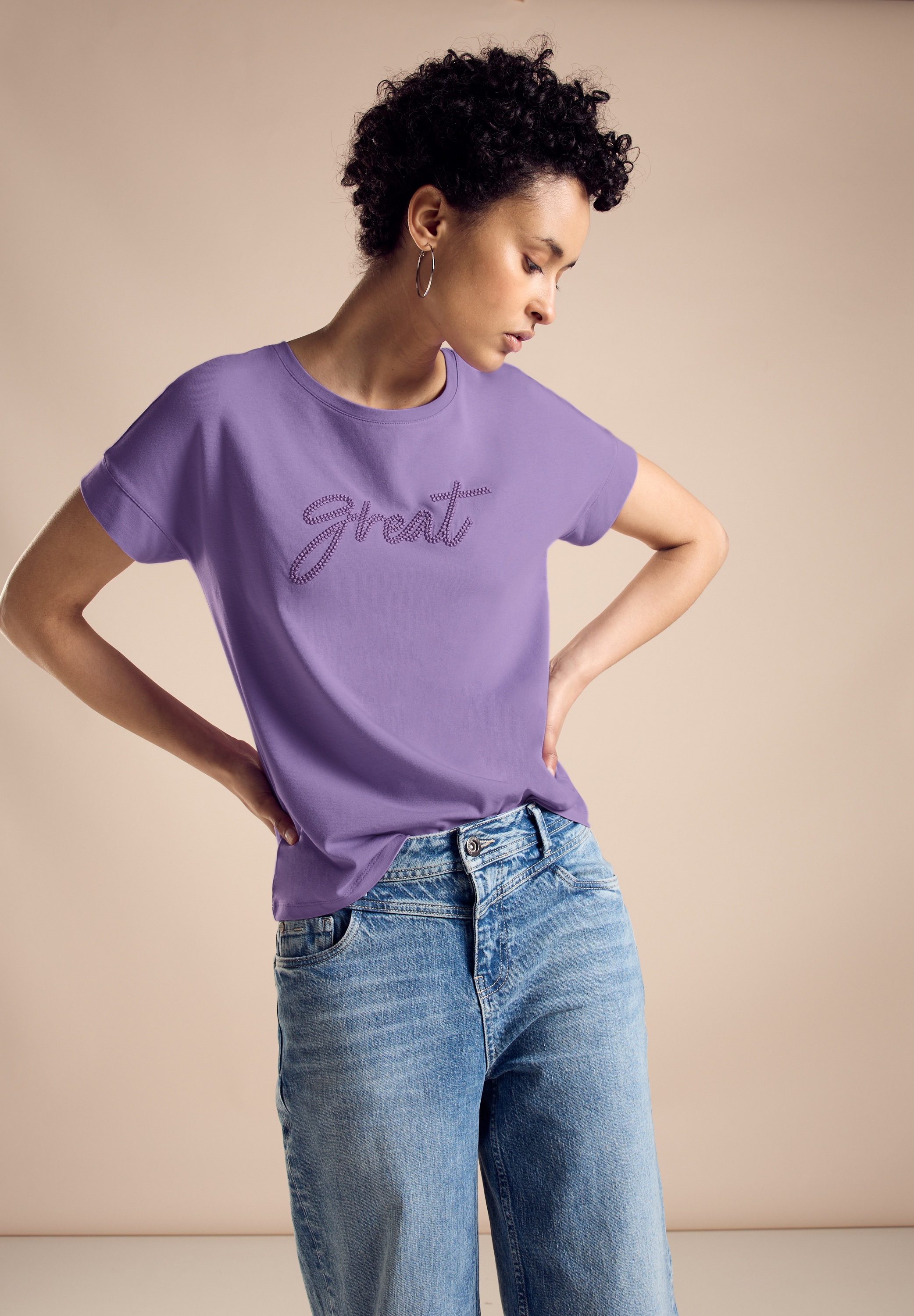 STREET ONE Shirttop, mit Wording