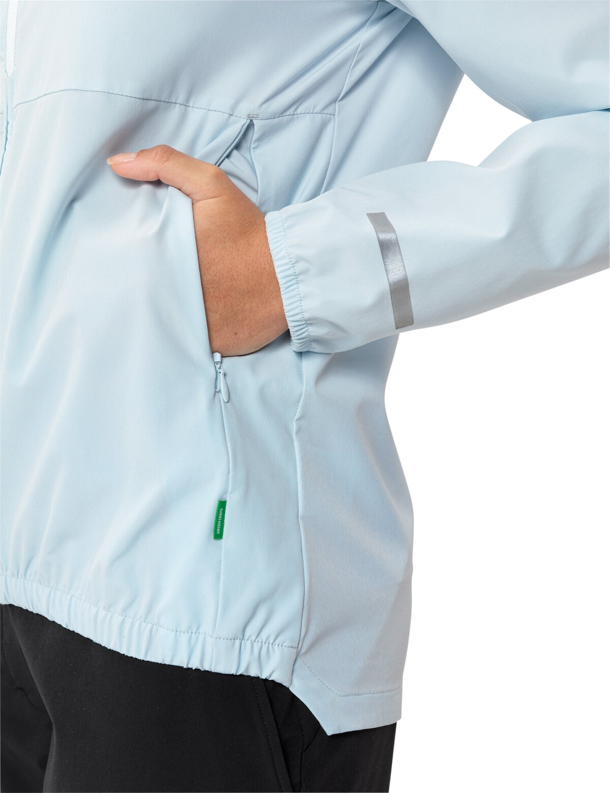 VAUDE Veste fonctionnelle »WOMEN'S CYCLIST AIR JACKET« 1 cuis tlg. avec capuche sportif, déperlant, coupe-vent, respirant