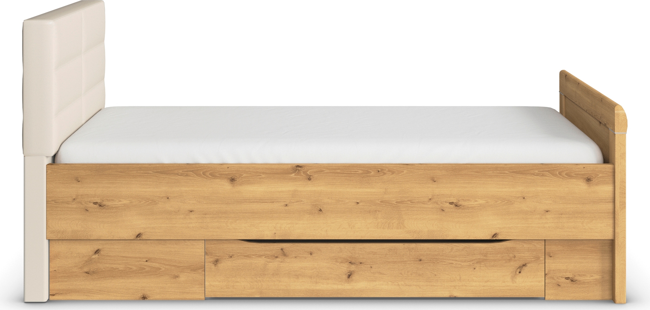 rauch Lit de rangement »Bett Einzelbett Stollenbett Bettkästen EVELYN« à hauteur confortable avec tête de lit rembourrée et tiroirs MADE IN GERMANY