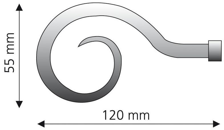 Liedeco Gardinenstangen-Endstück »Apoll«, (Set, 2 St.), für Gardinenstangen Ø 16 mm